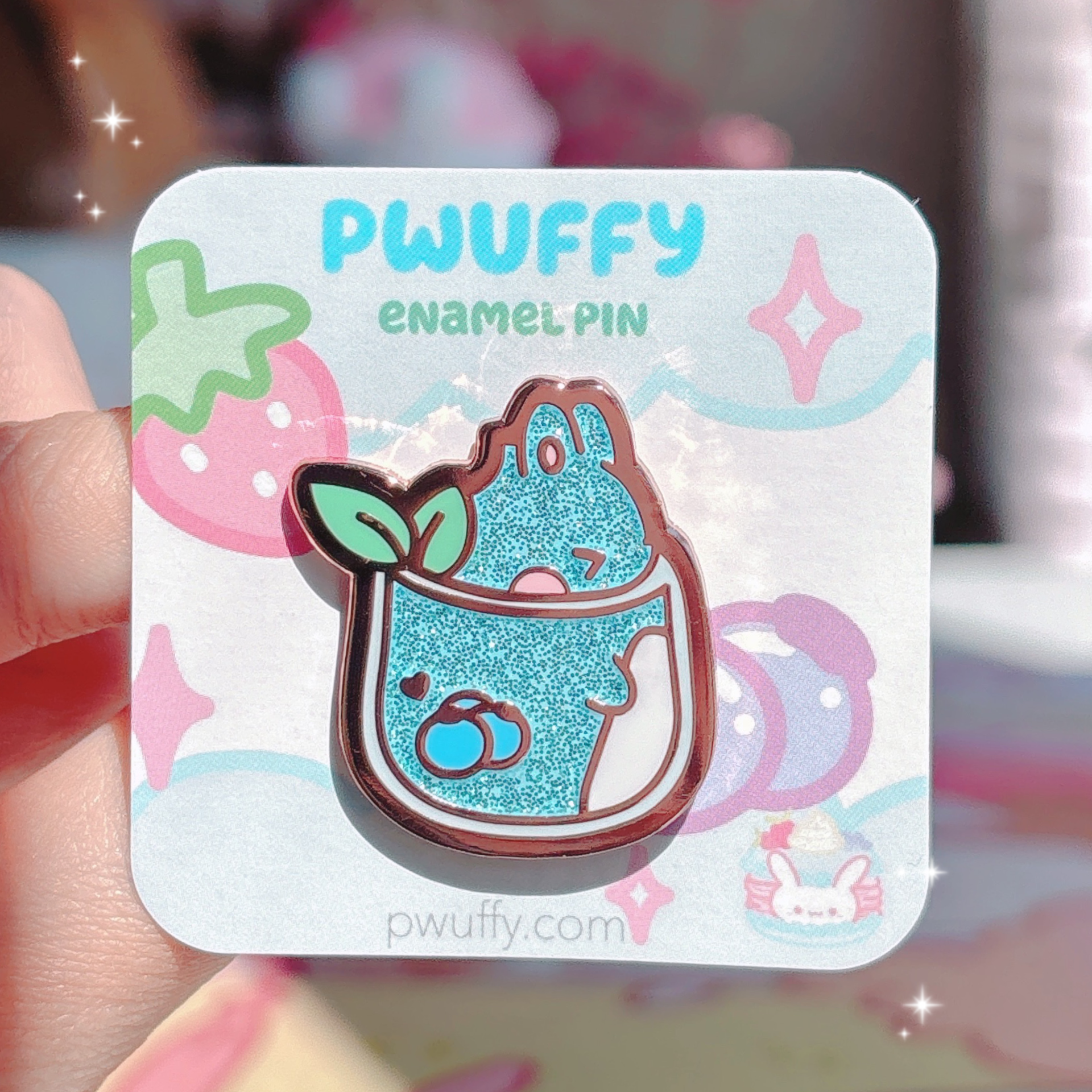 Blueberry Bunny Sorbet Enamel Pin
