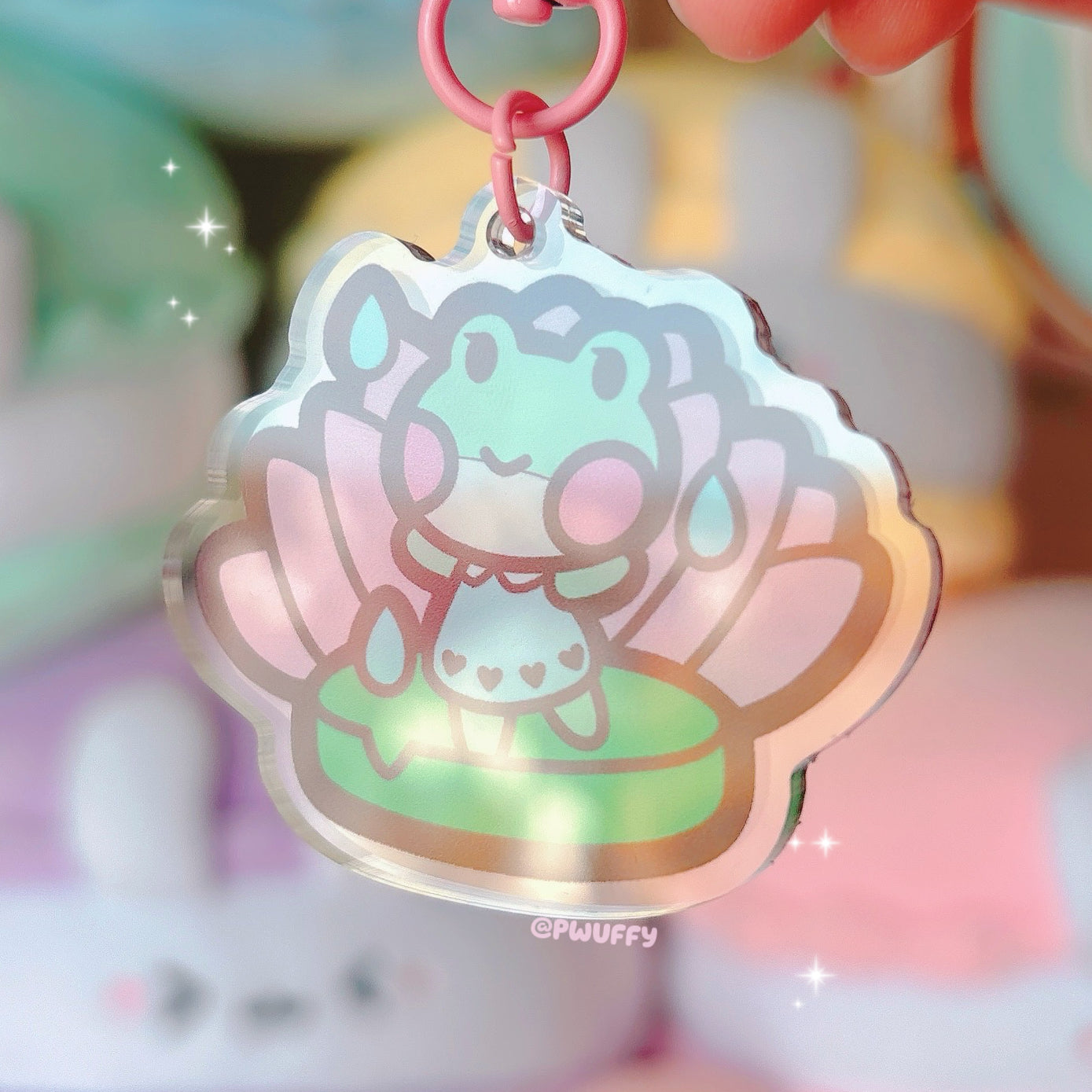 Lilypad Frog Acrylic Keychain