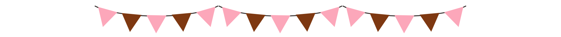 pink and brown hanging banner