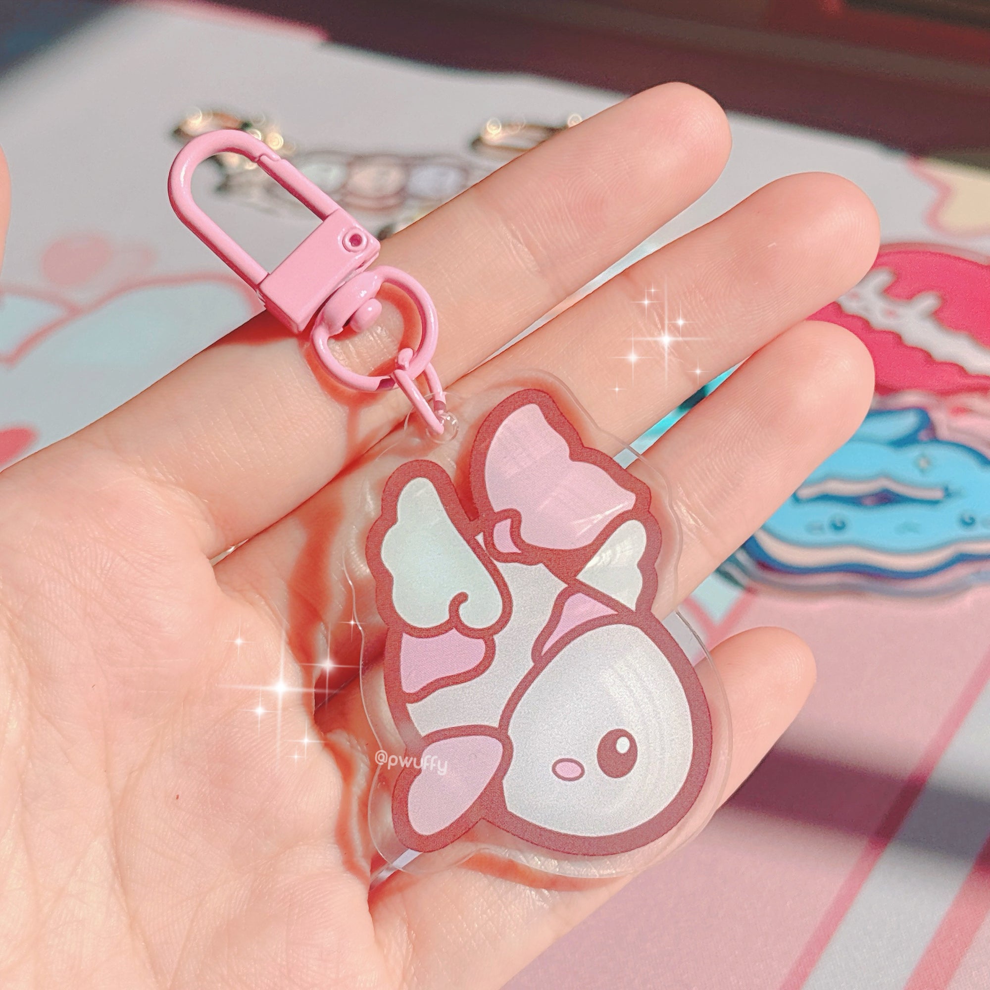 Flying Koi Acrylic Keychain