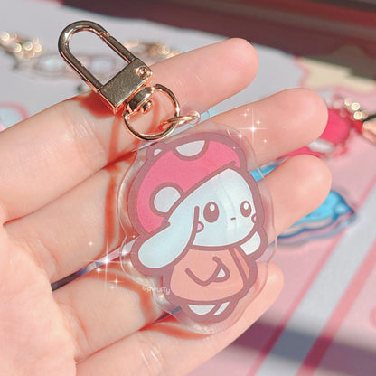Shroom Bunny Acrylic Keychain