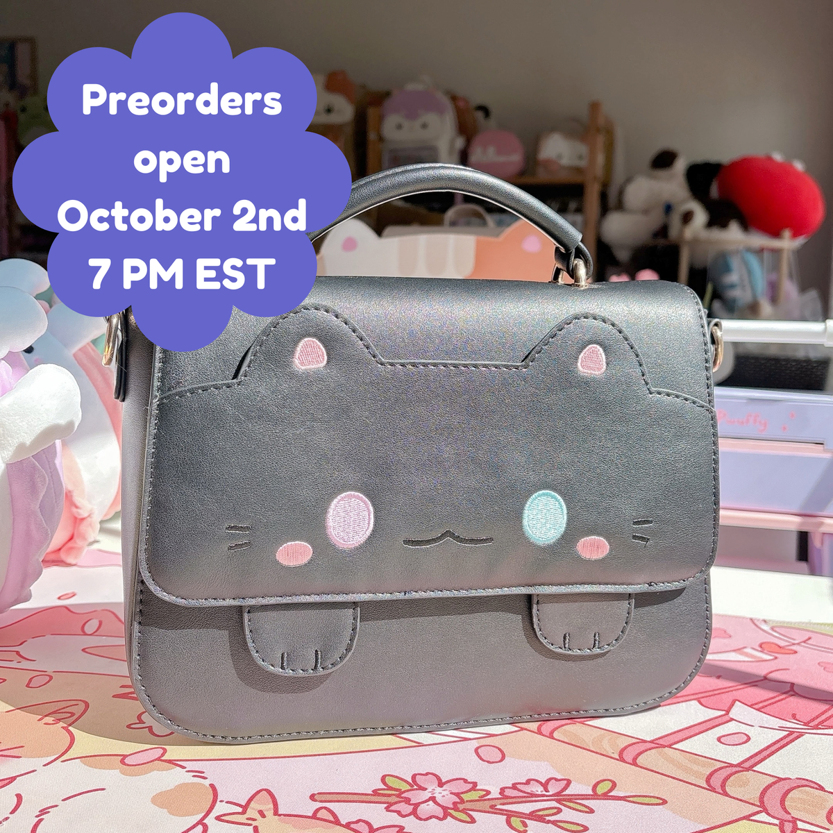 PREORDER Black Cat Convertible Bag