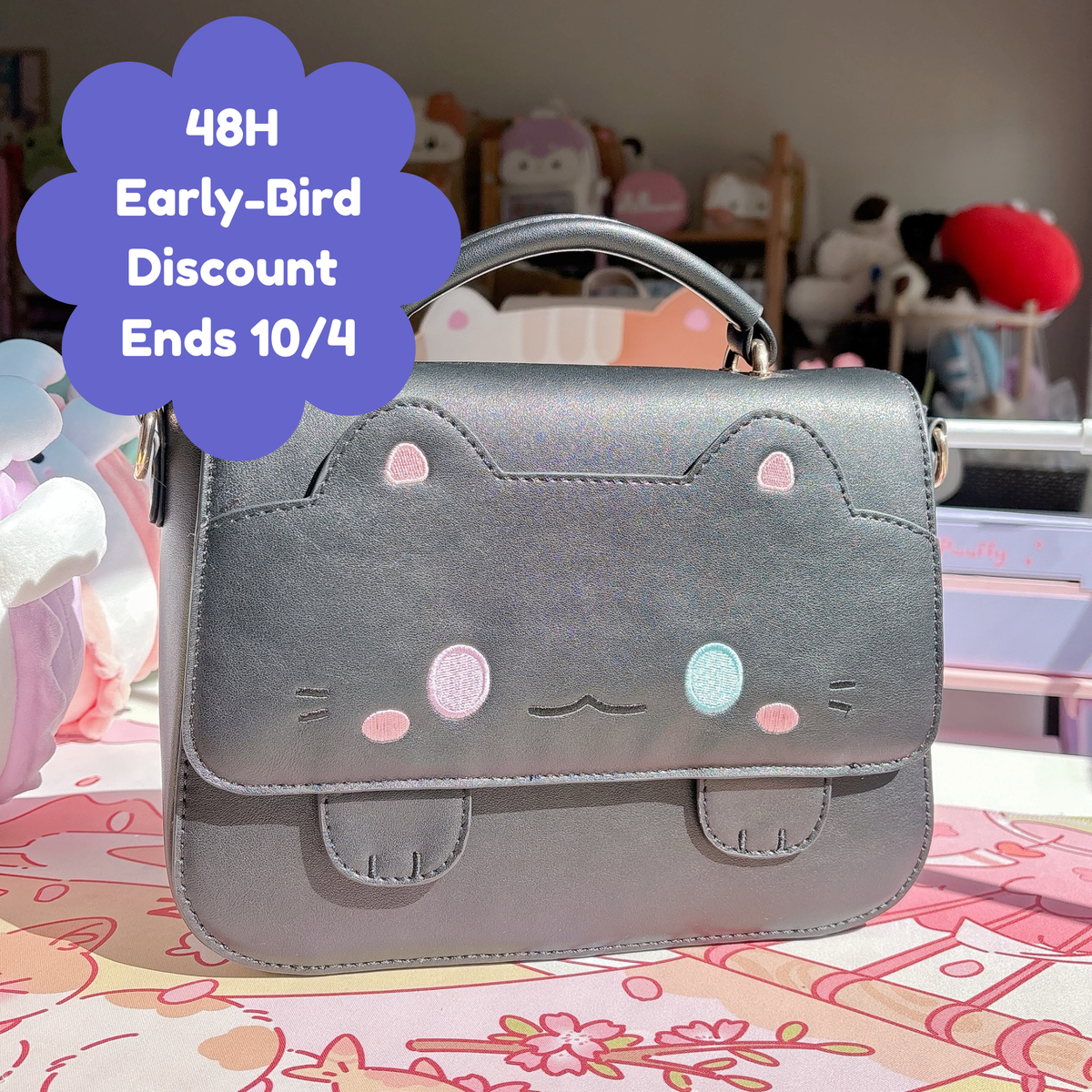 PREORDER Black Cat Convertible Bag
