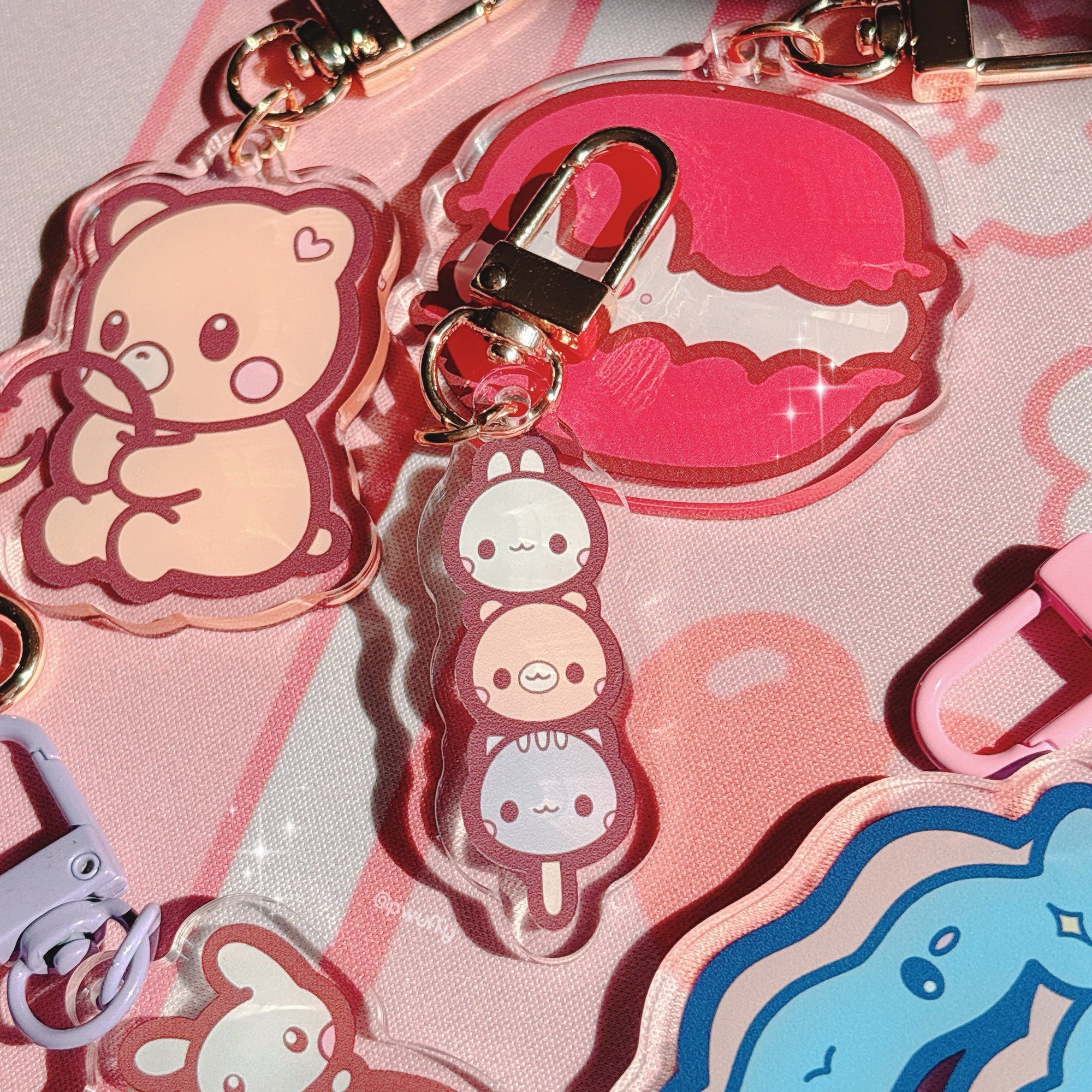 Bunny Dango Acrylic Keychain