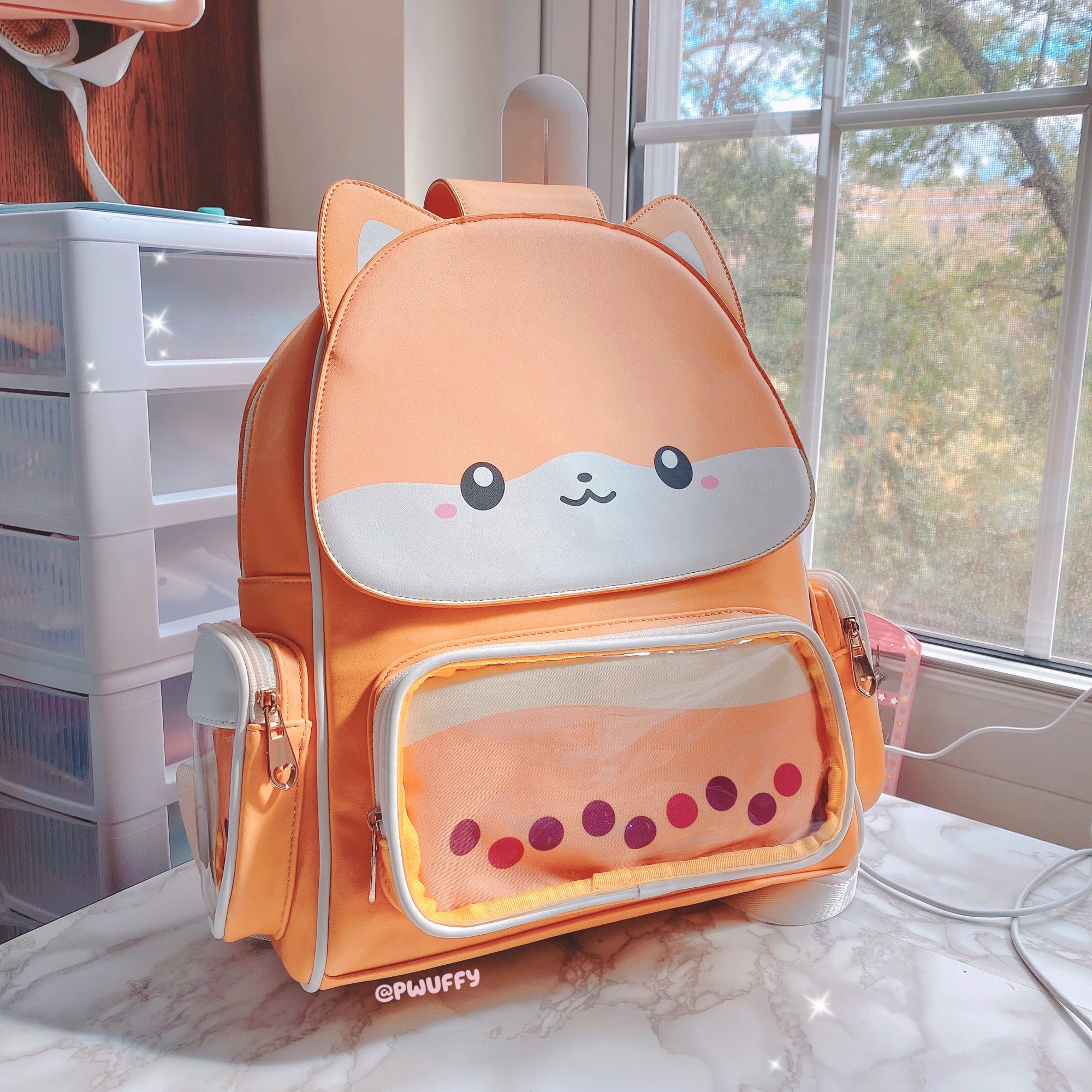 Peach Shiba Boba Ita Backpack