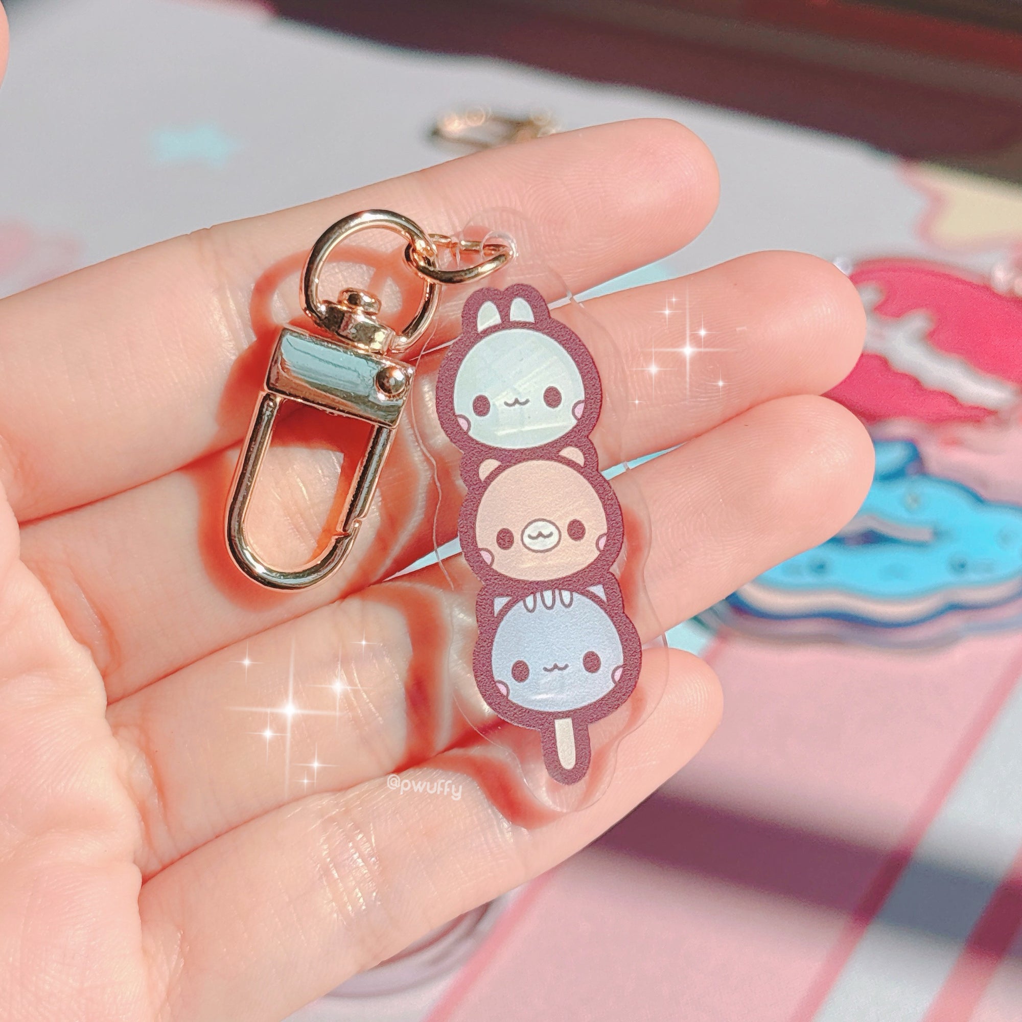 Bunny Dango Acrylic Keychain