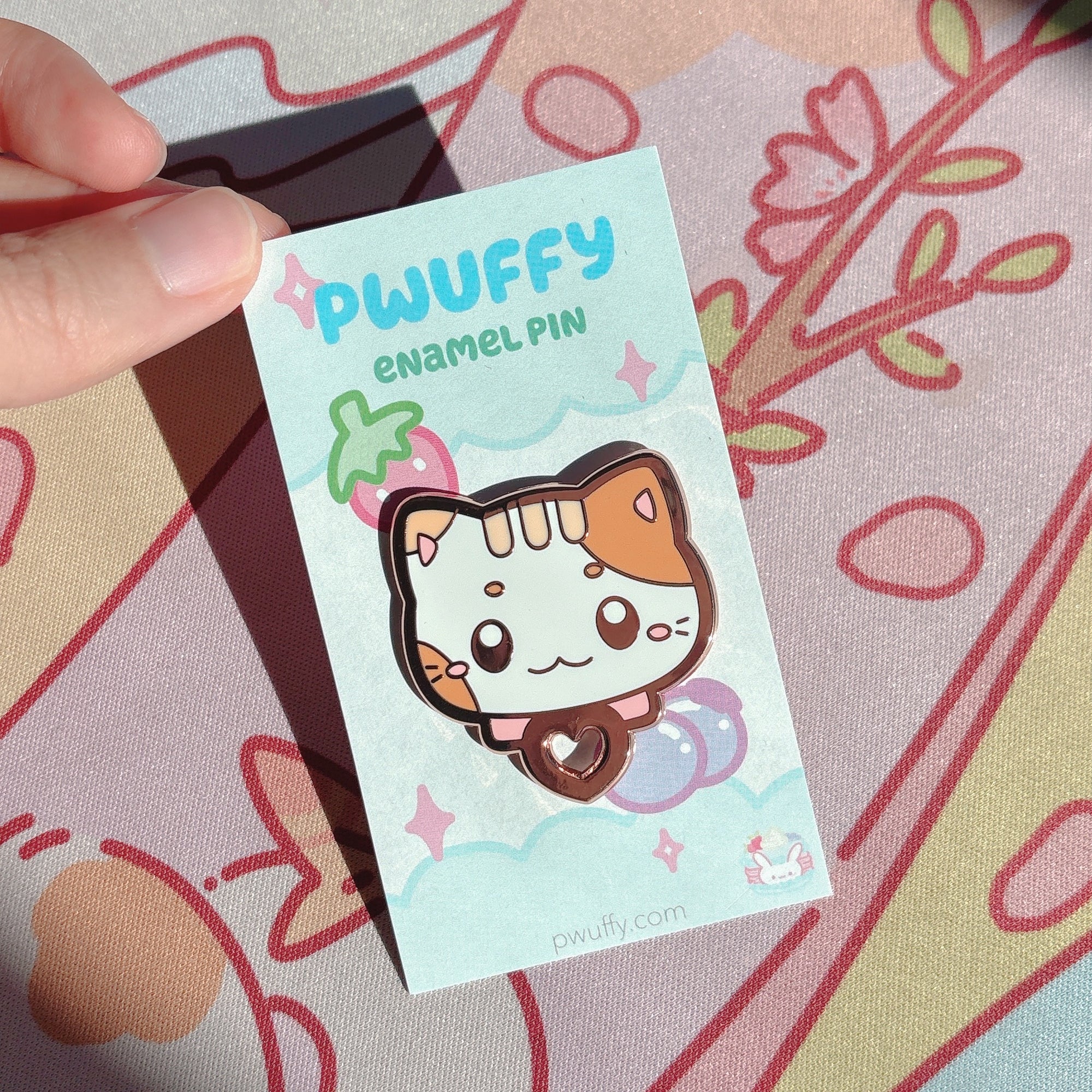Cat Keychain Holder Enamel Pin
