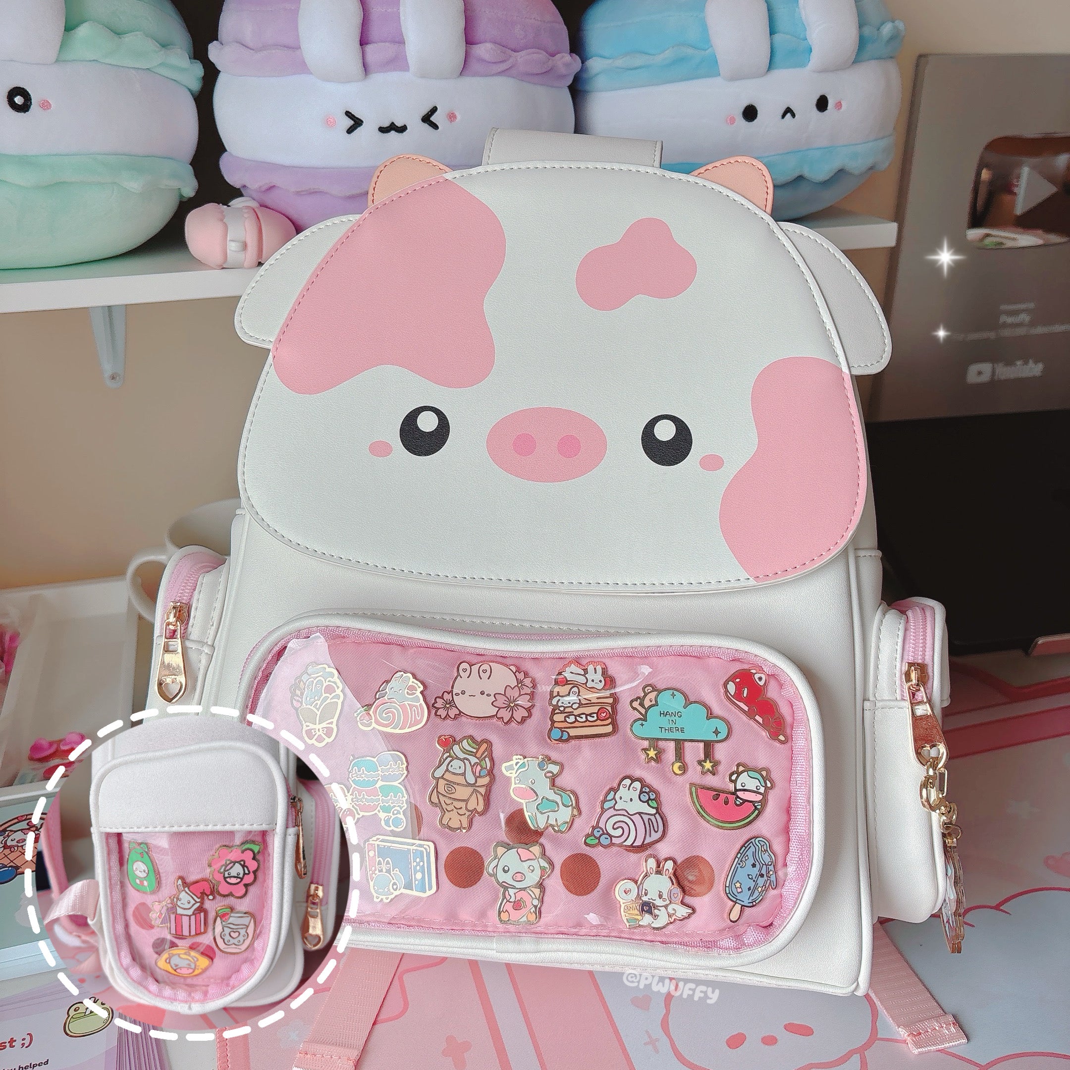 cute boba pattern mini backpack FULLY DECKED OUT Boba Ita Backpack