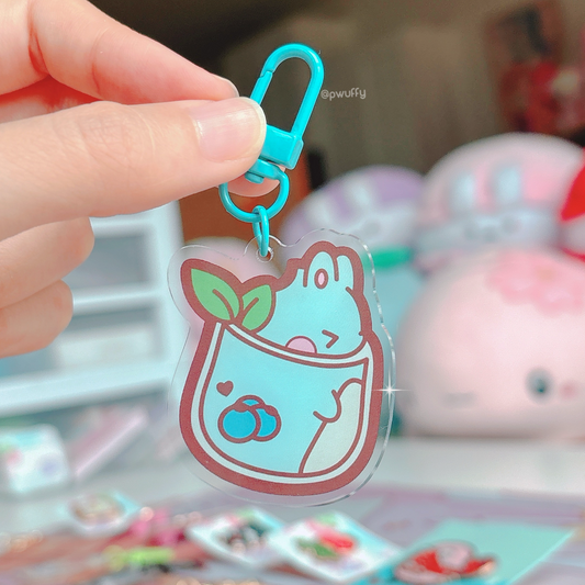 Blueberry Bunny Sorbet Acrylic Keychain