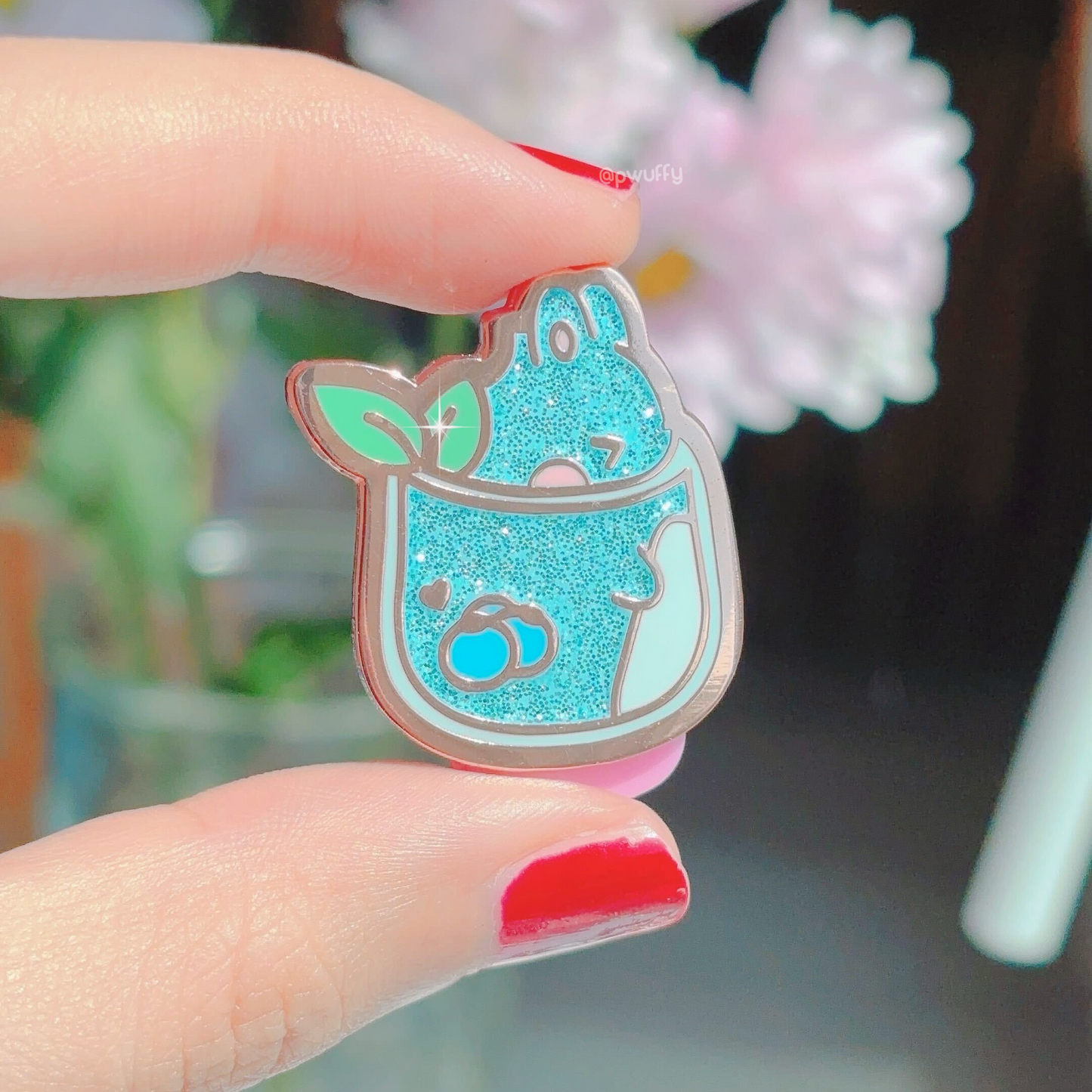 Blueberry Bunny Sorbet Enamel Pin