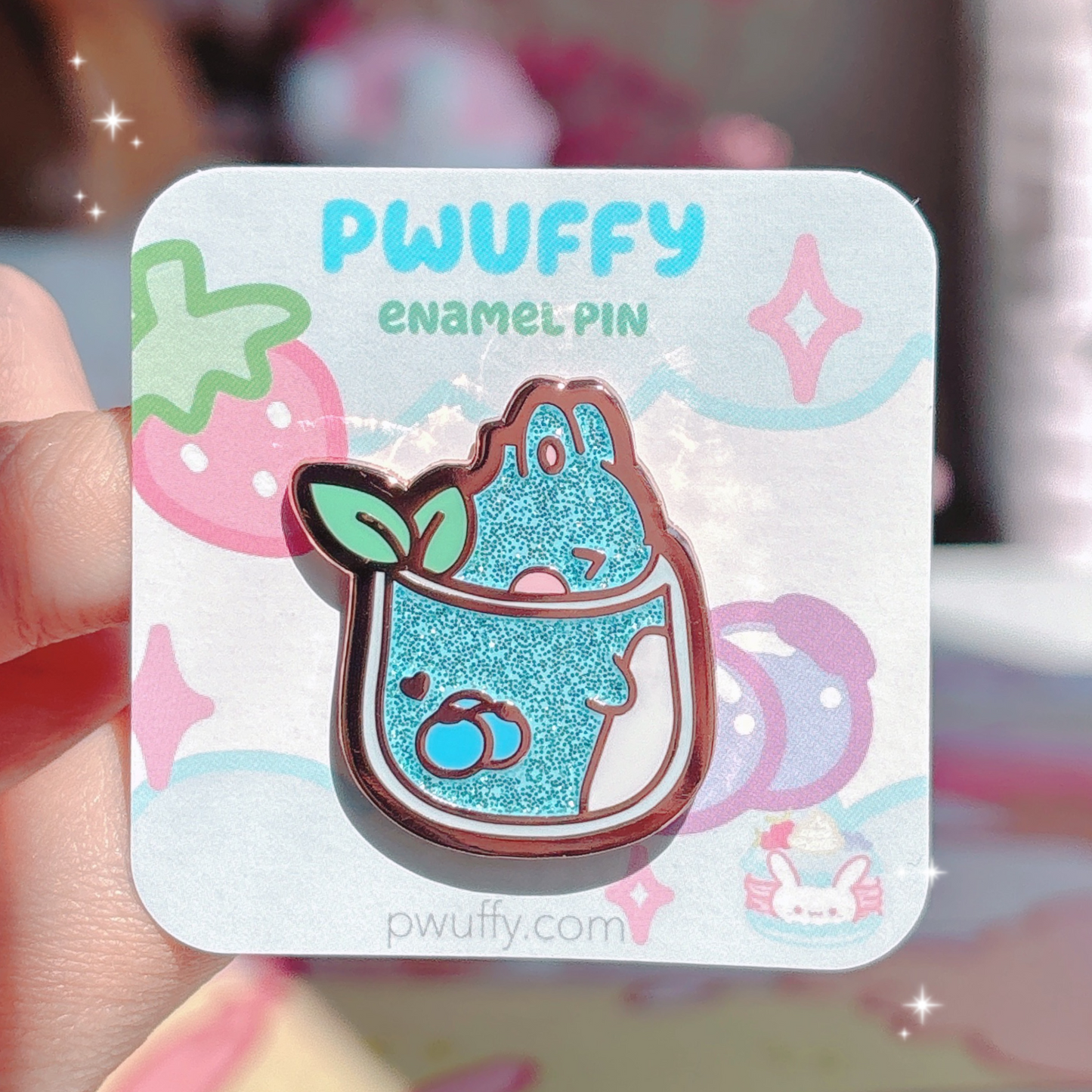 Blueberry Bunny Sorbet Enamel Pin