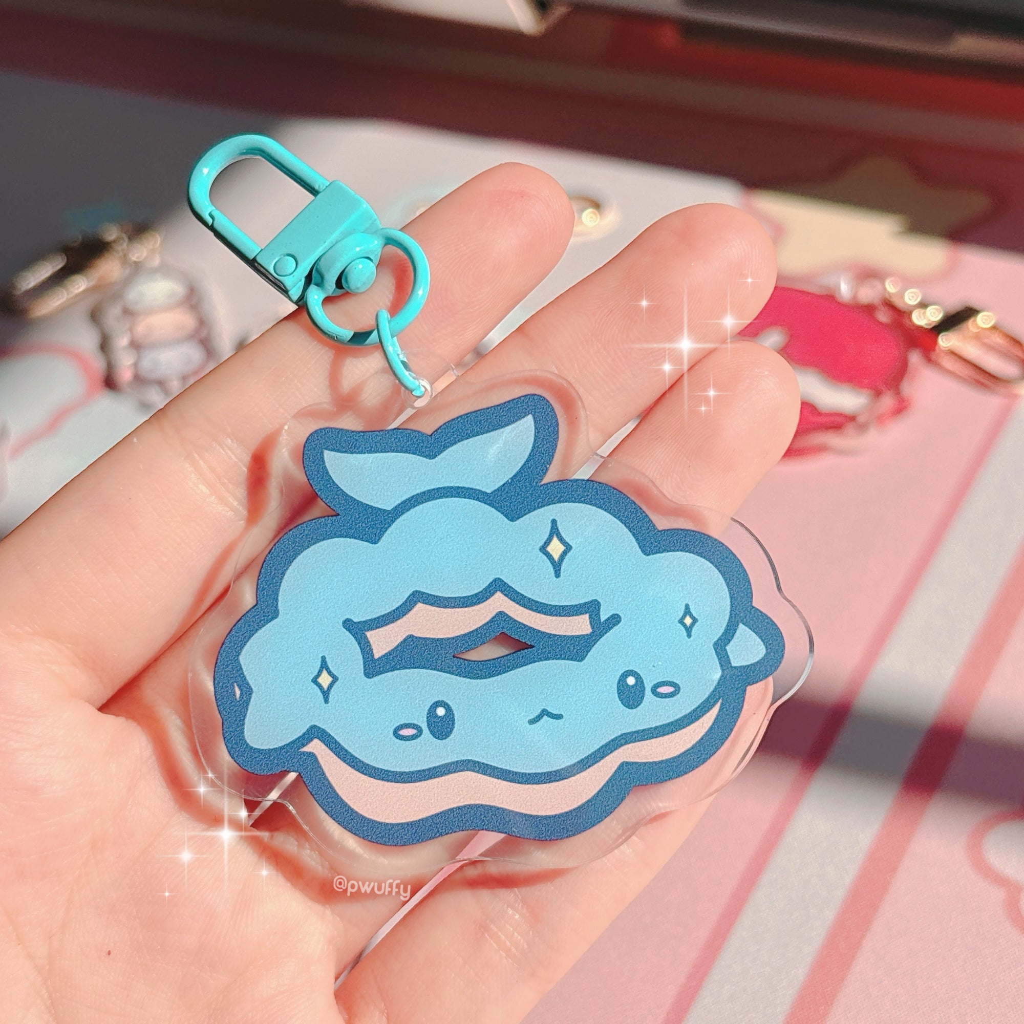 Mochi Donut Whale Acrylic Keychain