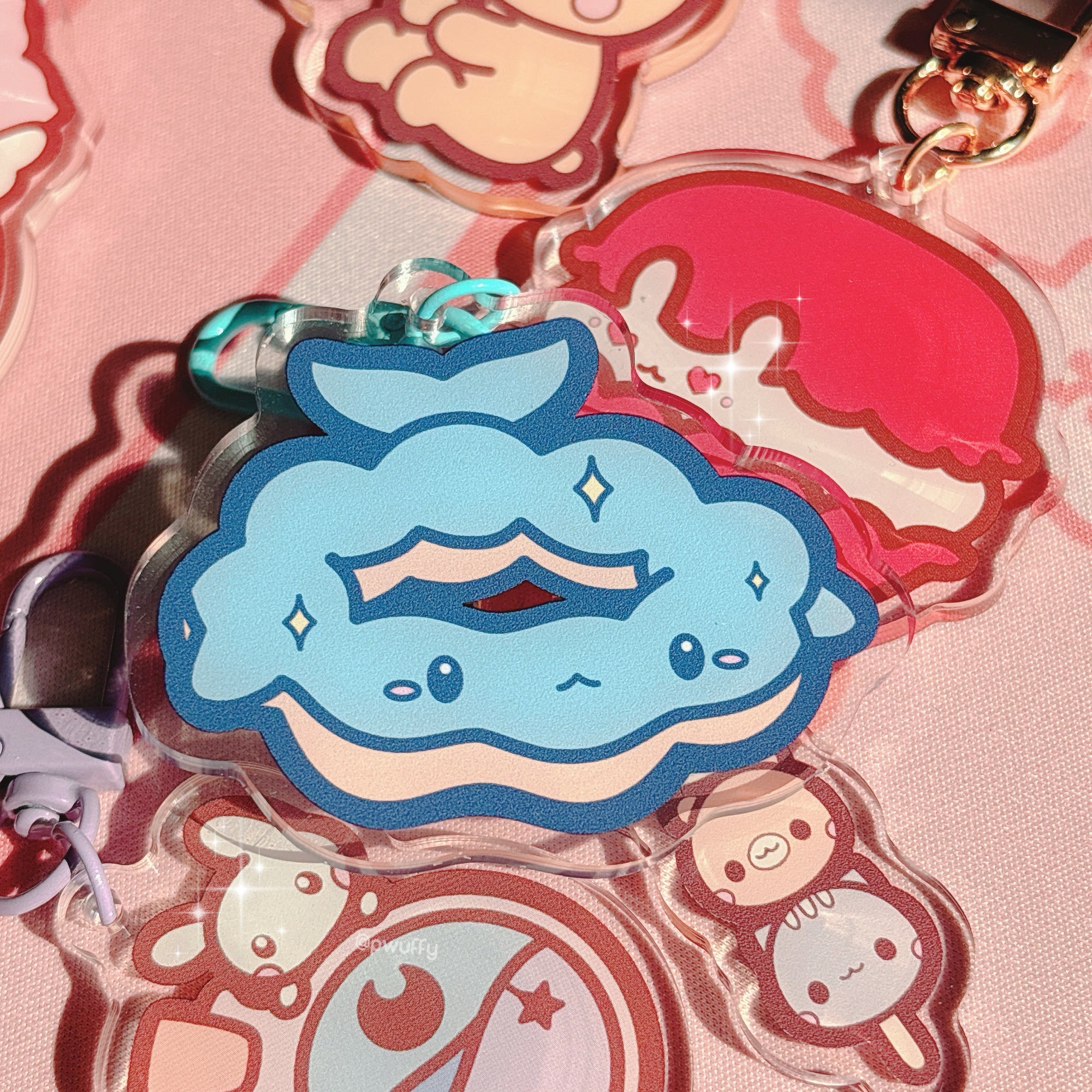 Mochi Donut Whale Acrylic Keychain