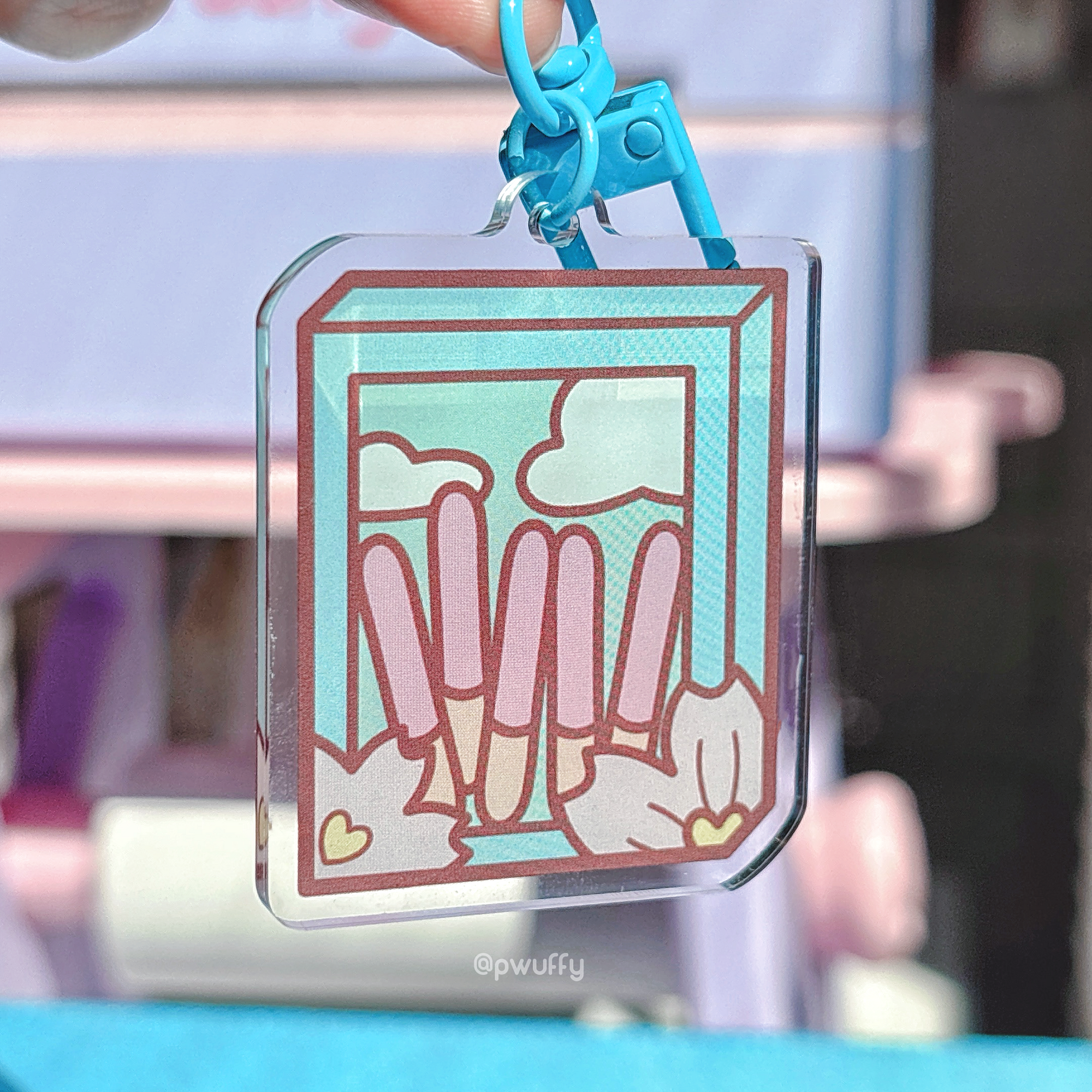 Sky Sakura Pocky Acrylic Keychain