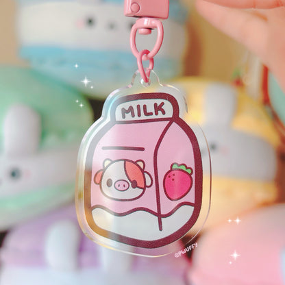 Strawberry Milk Acrylic Keychain