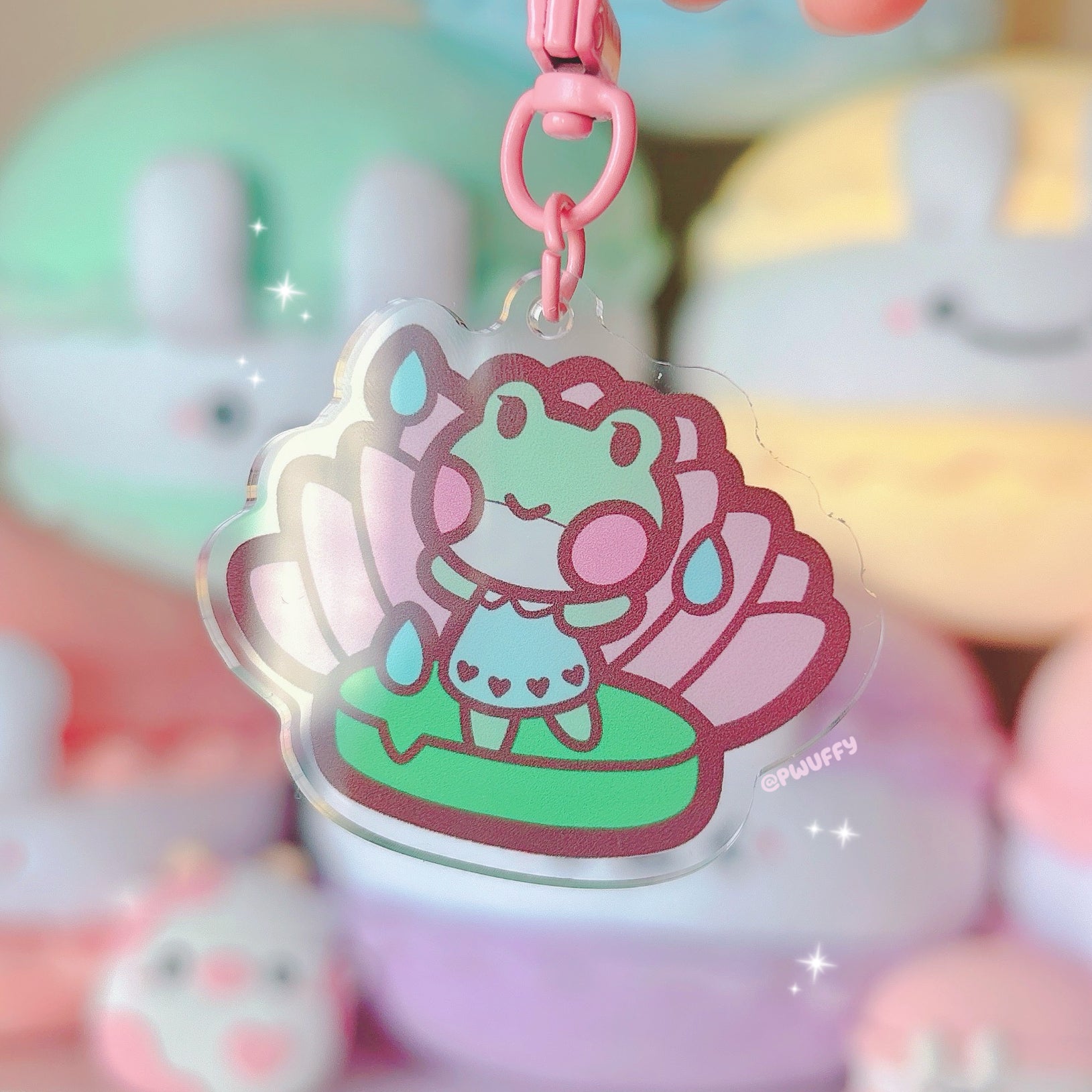 Lilypad Frog Acrylic Keychain