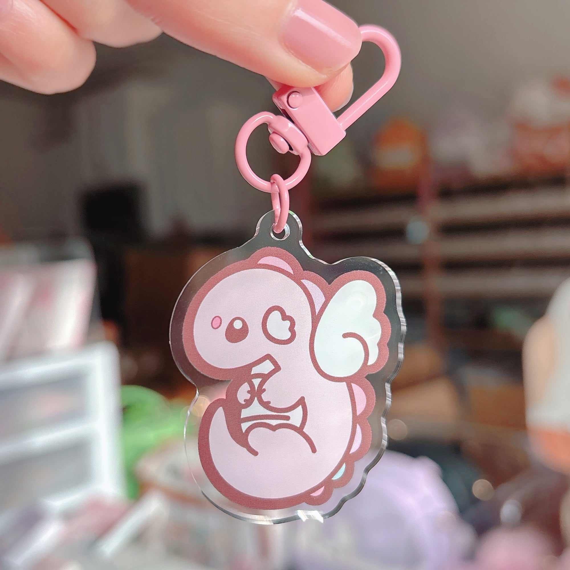 Axolotl Dragon Acrylic Keychain