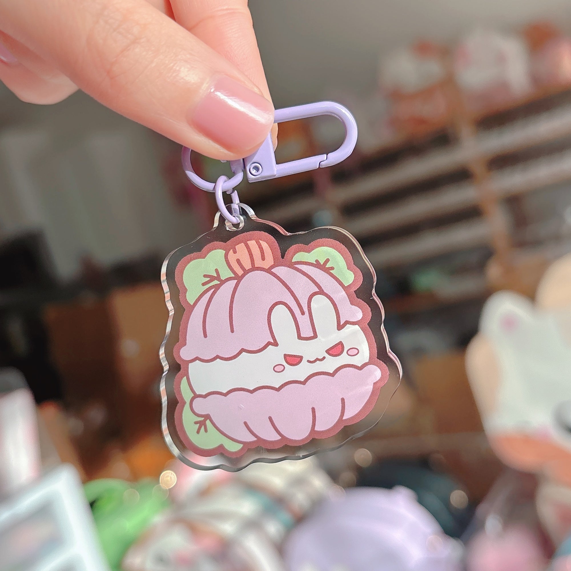 Pumpkin Bunny Acrylic Keychain
