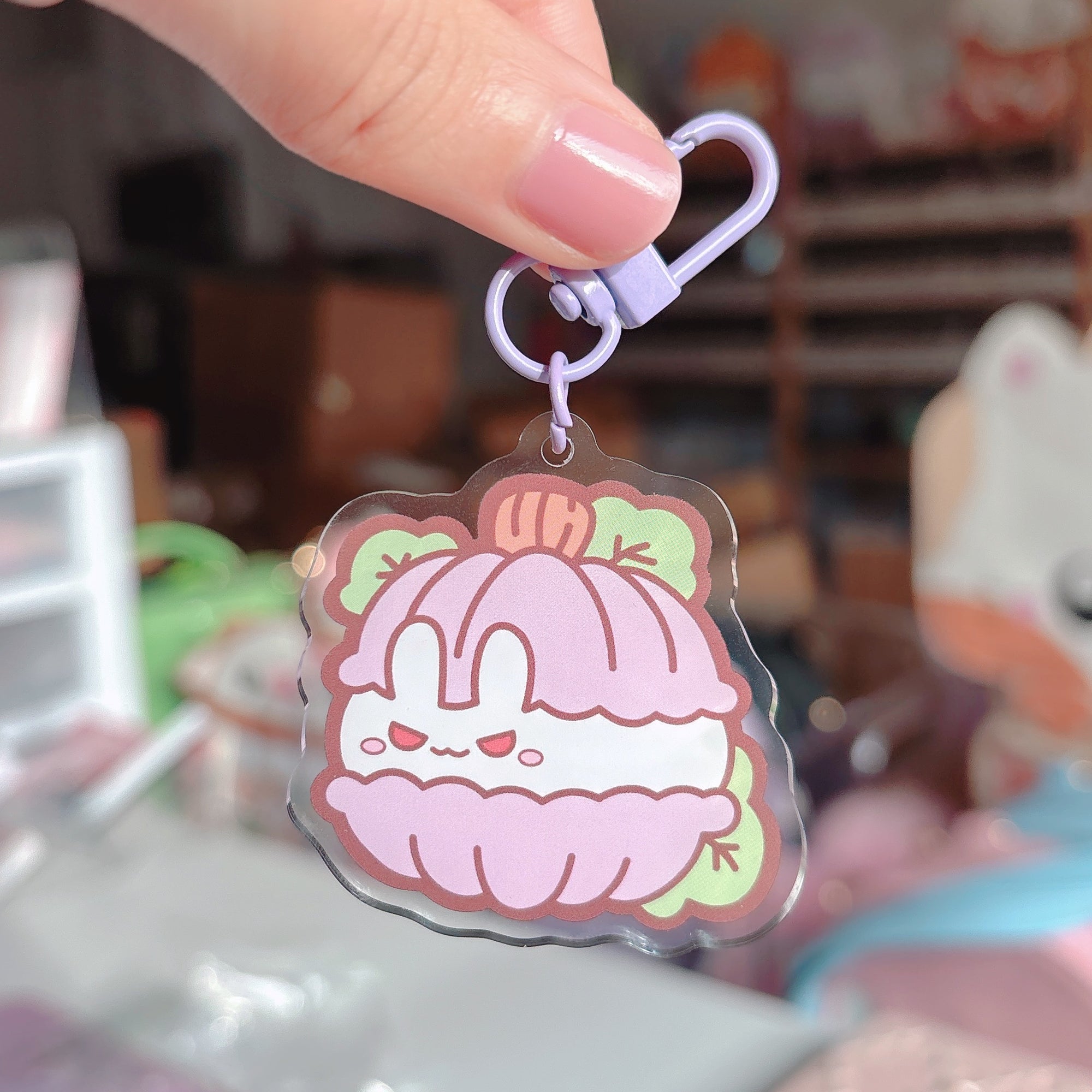 Pumpkin Bunny Acrylic Keychain