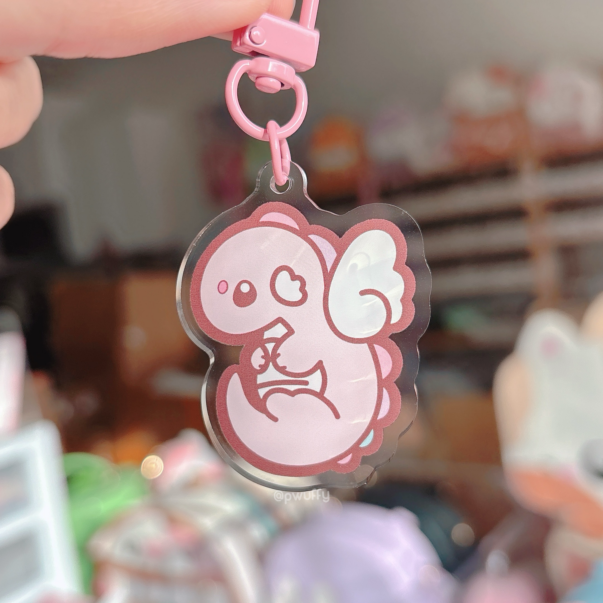 Axolotl Dragon Acrylic Keychain