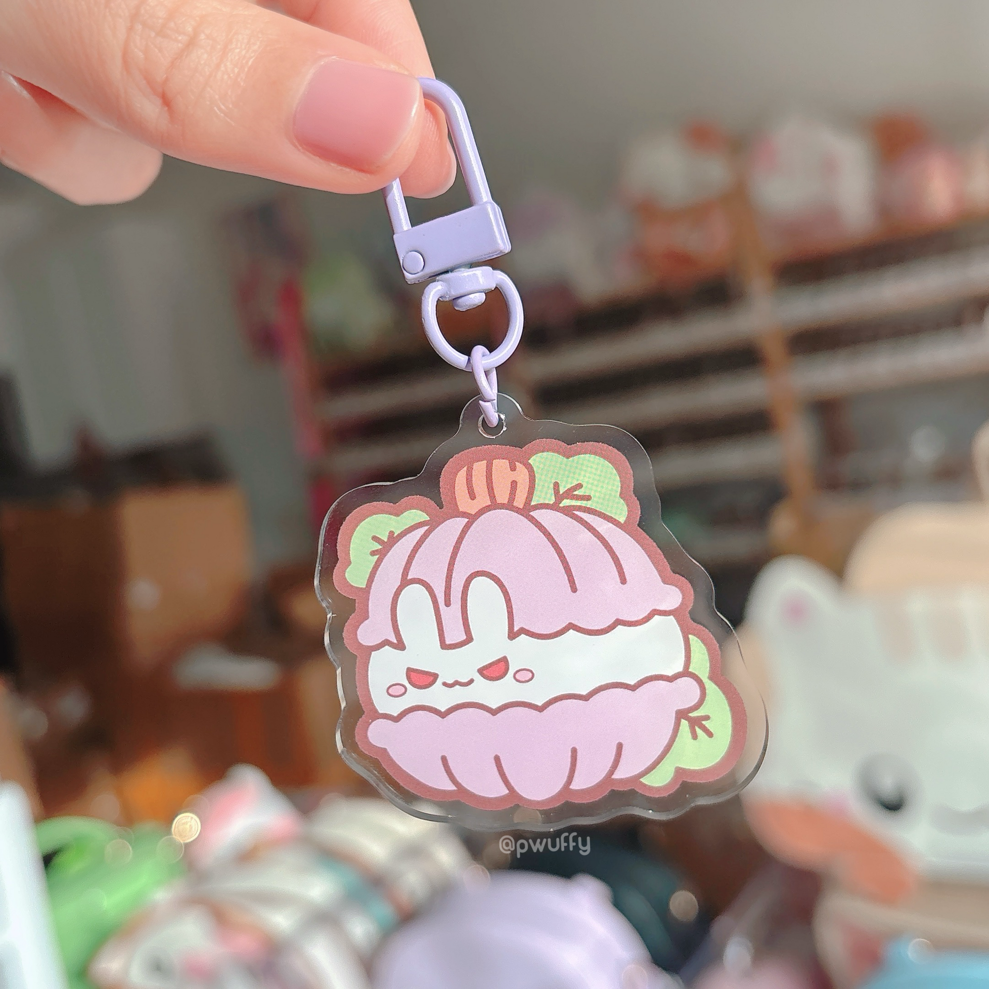 Pumpkin Bunny Acrylic Keychain