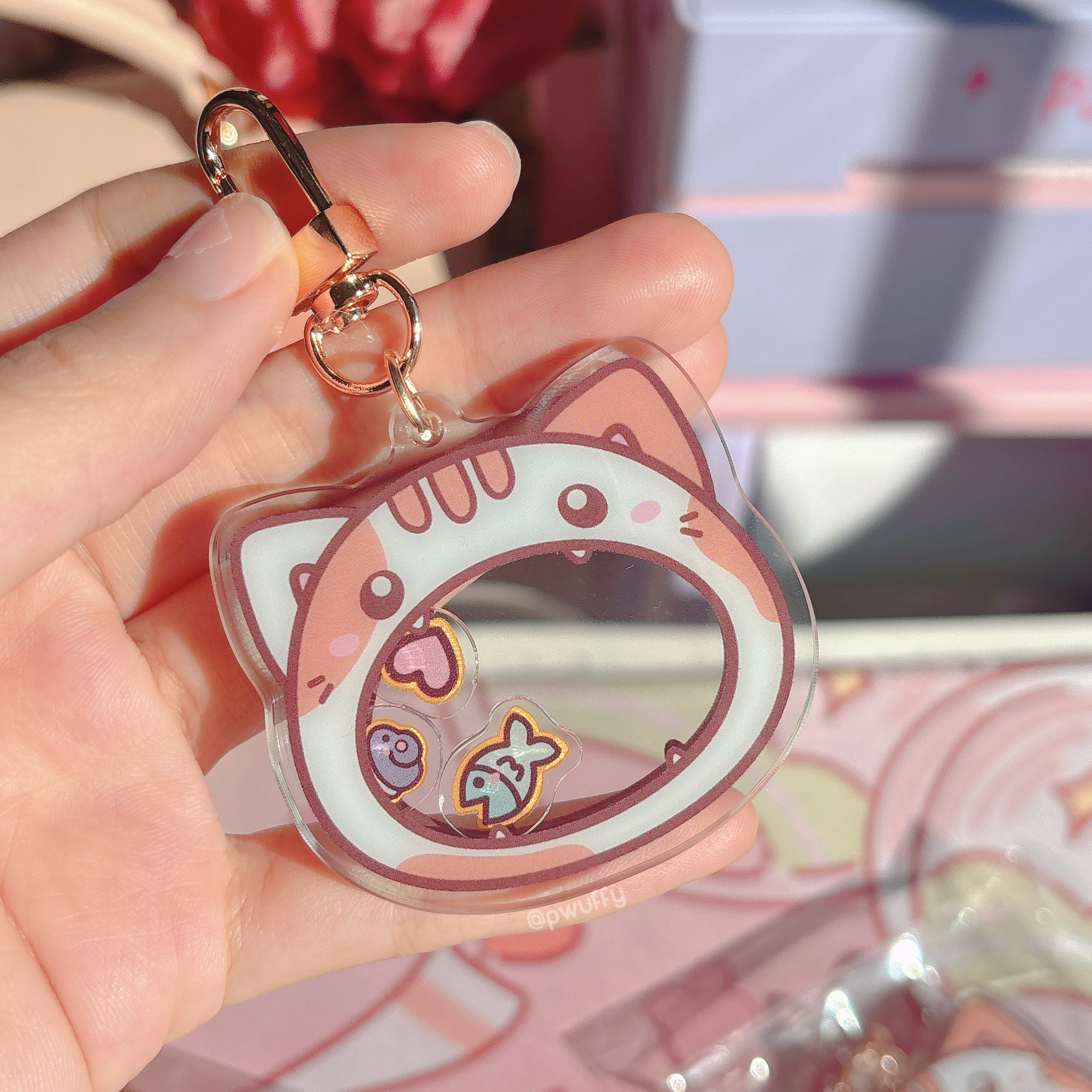 Waffles the Cat Acrylic Shaker
