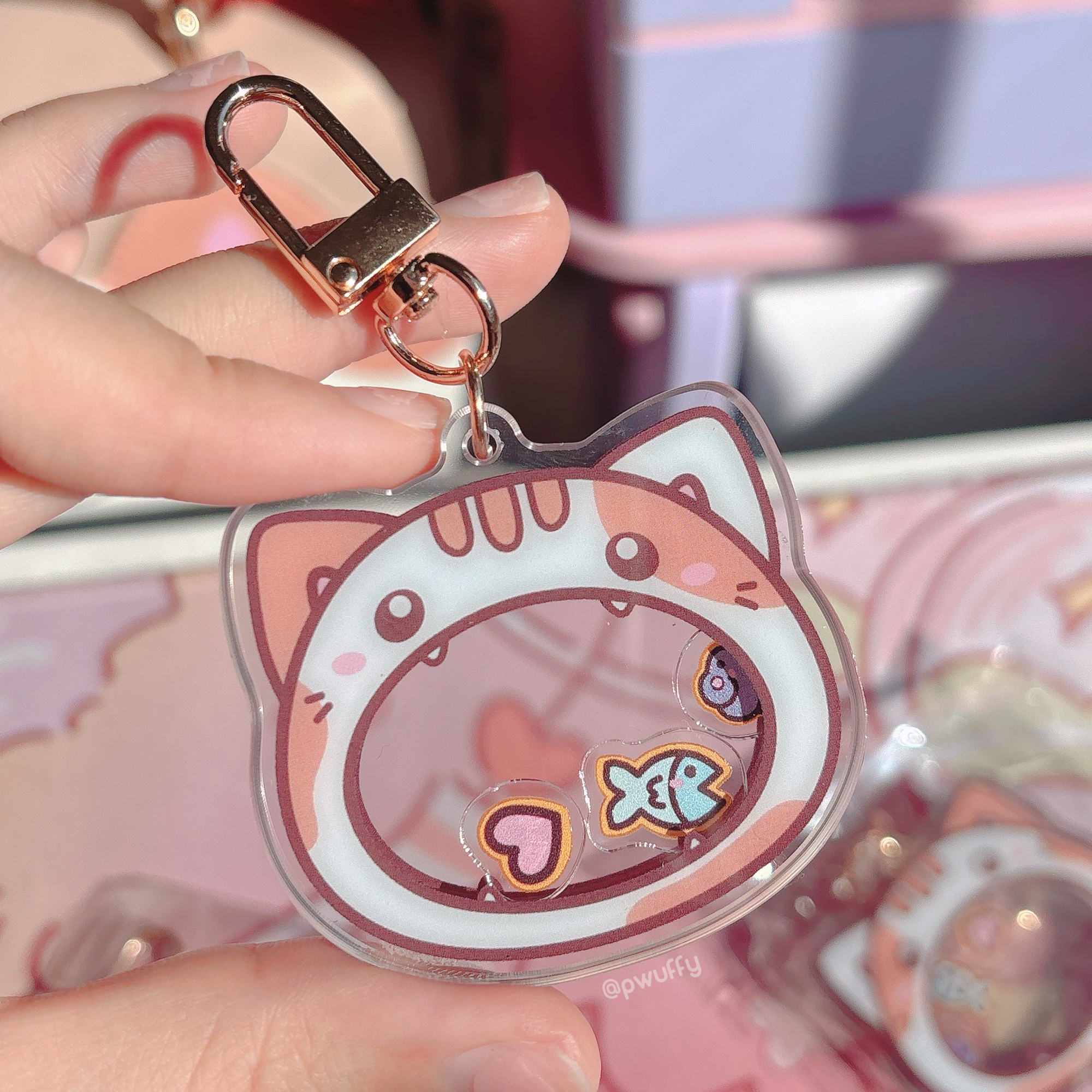 Waffles the Cat Acrylic Shaker