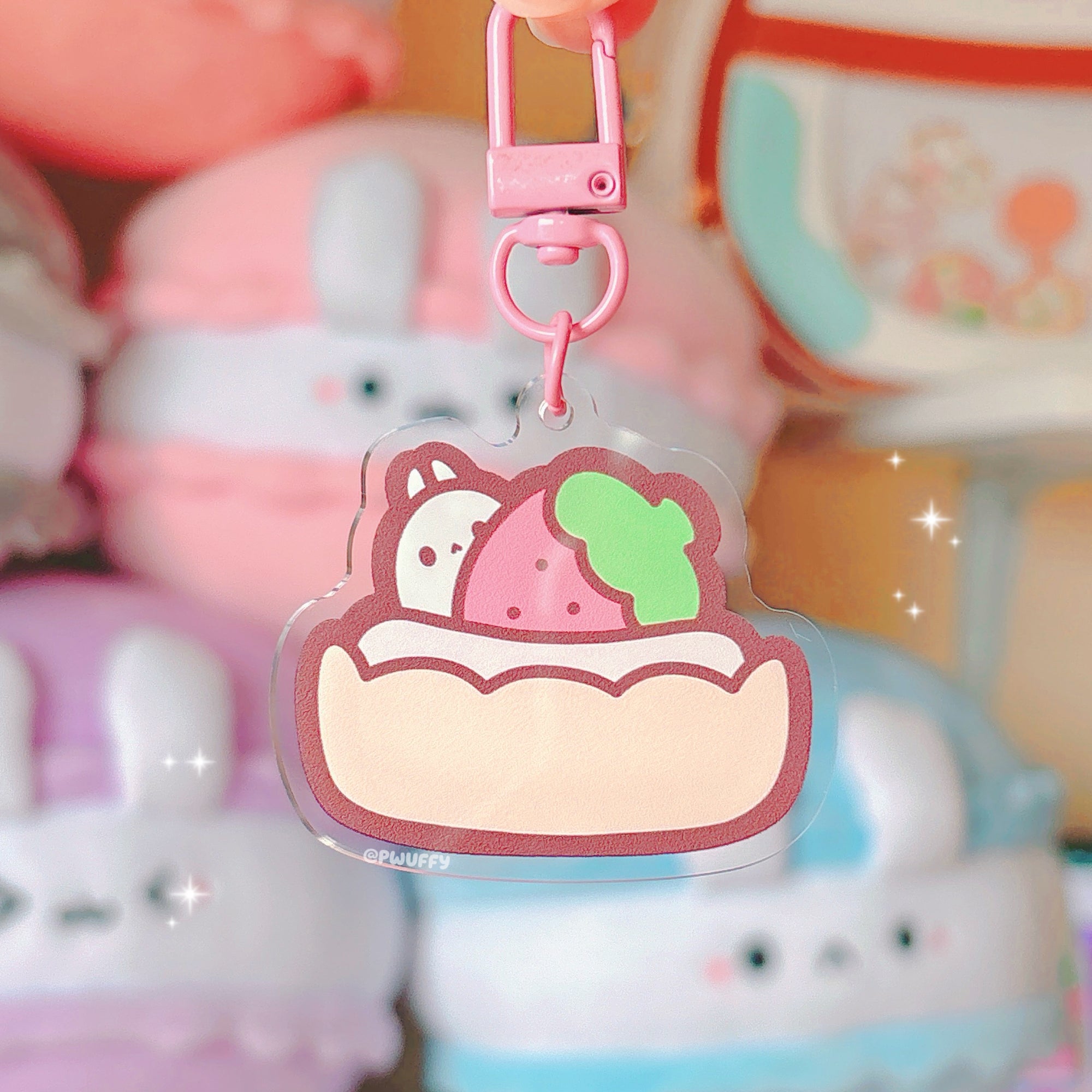 Bunny Tart Acrylic Keychain