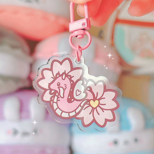 Sakura Dragon Acrylic Keychain