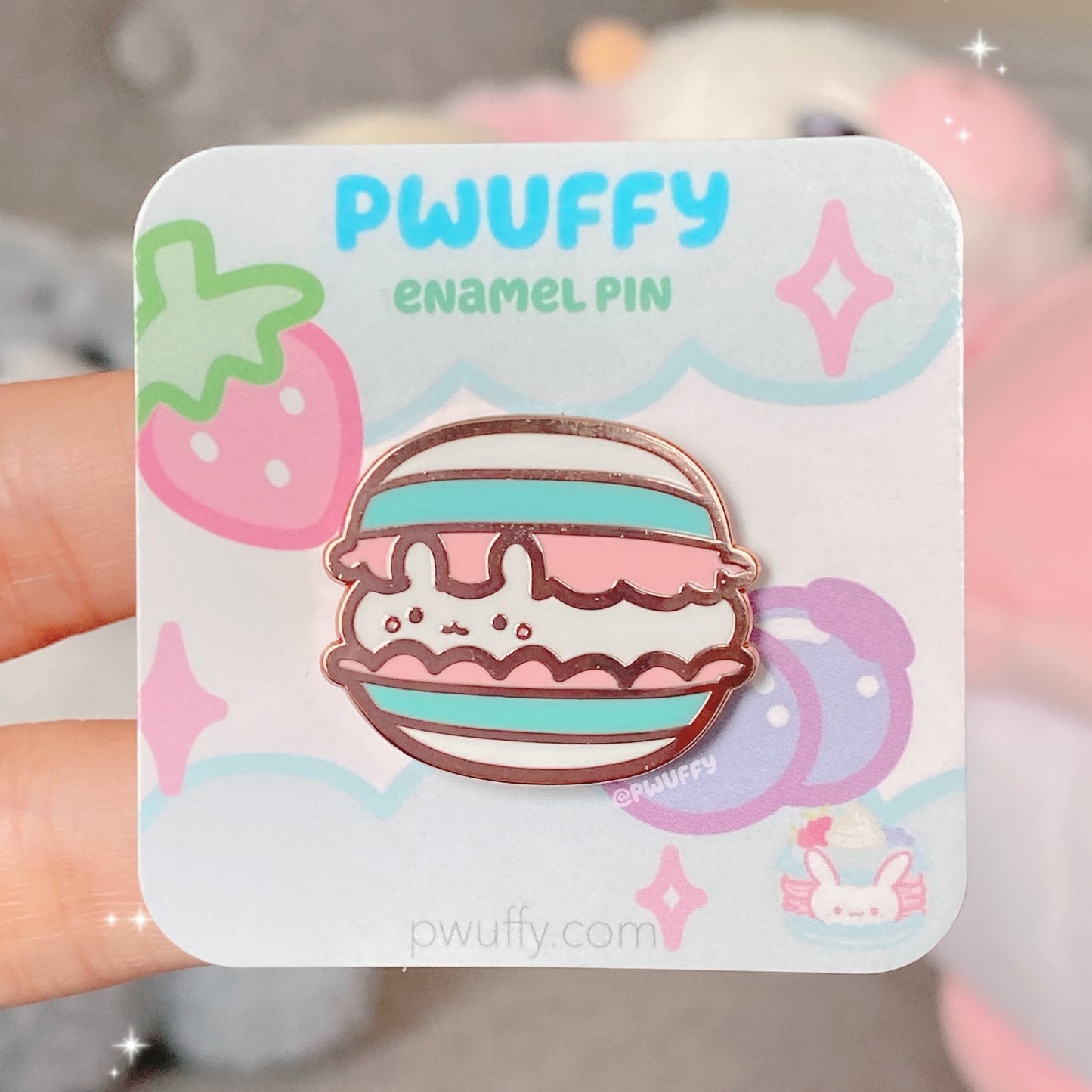 Macaron Bunny Trans Pride Pin