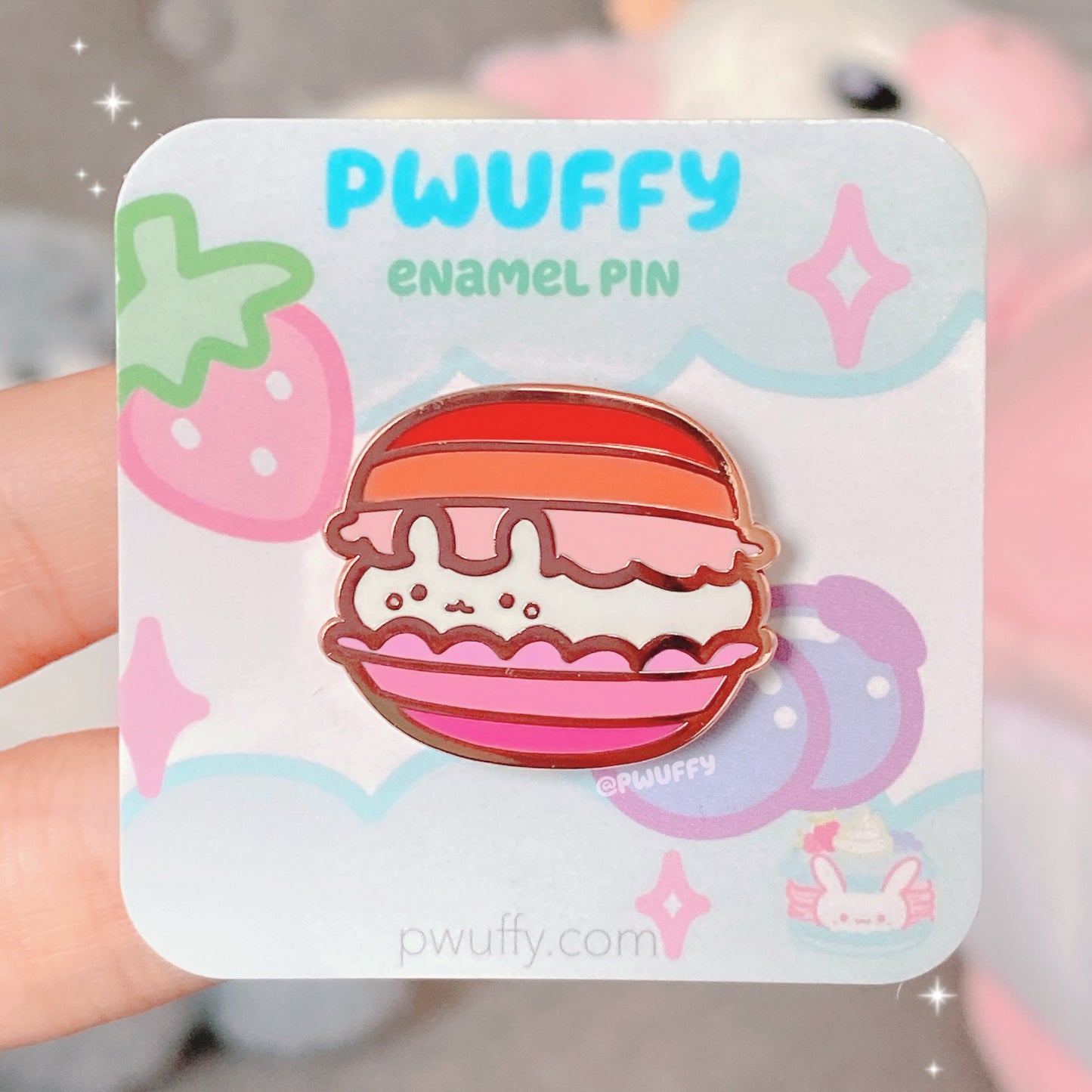Macaron Bunny Lesbian Pride Pin