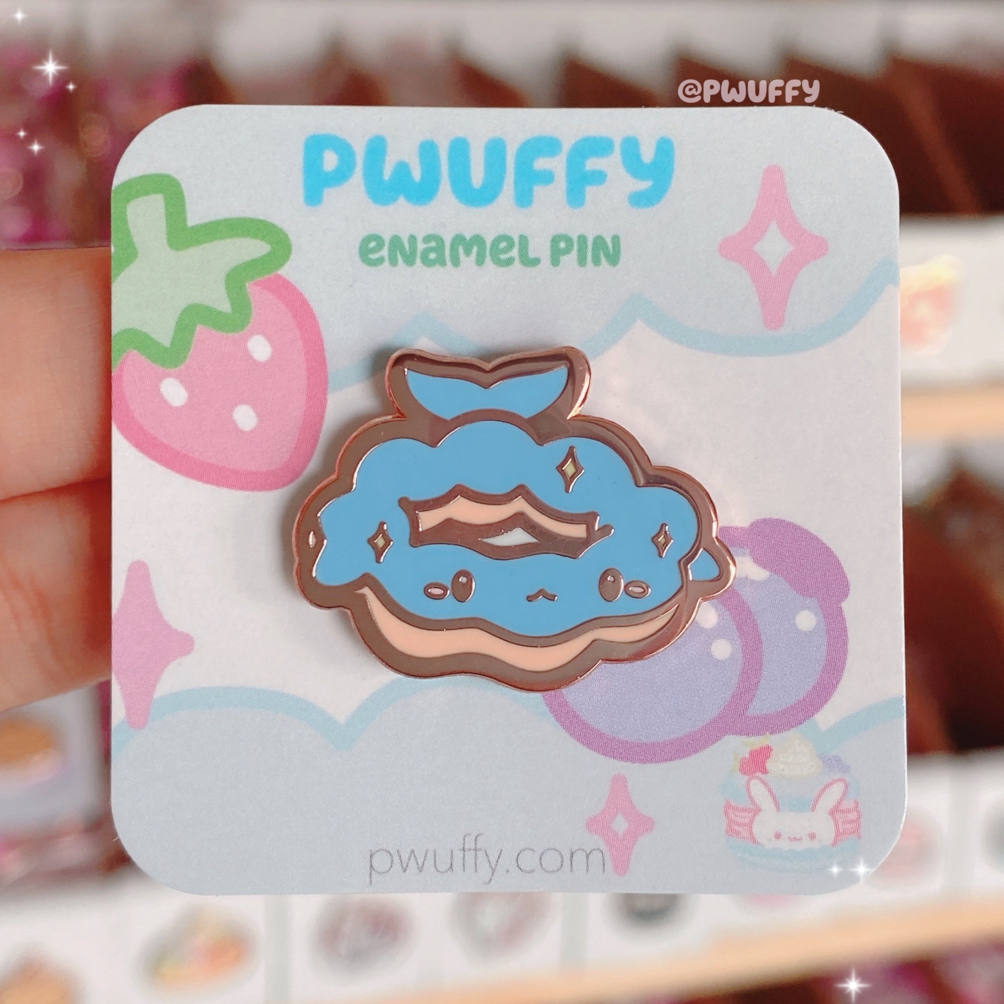 Mochi Donut Whale Enamel Pin