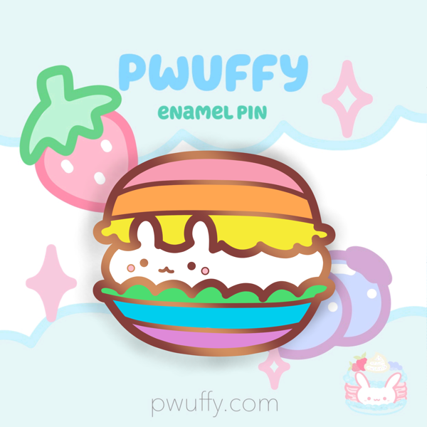 Macaron Bunny Pride Pin