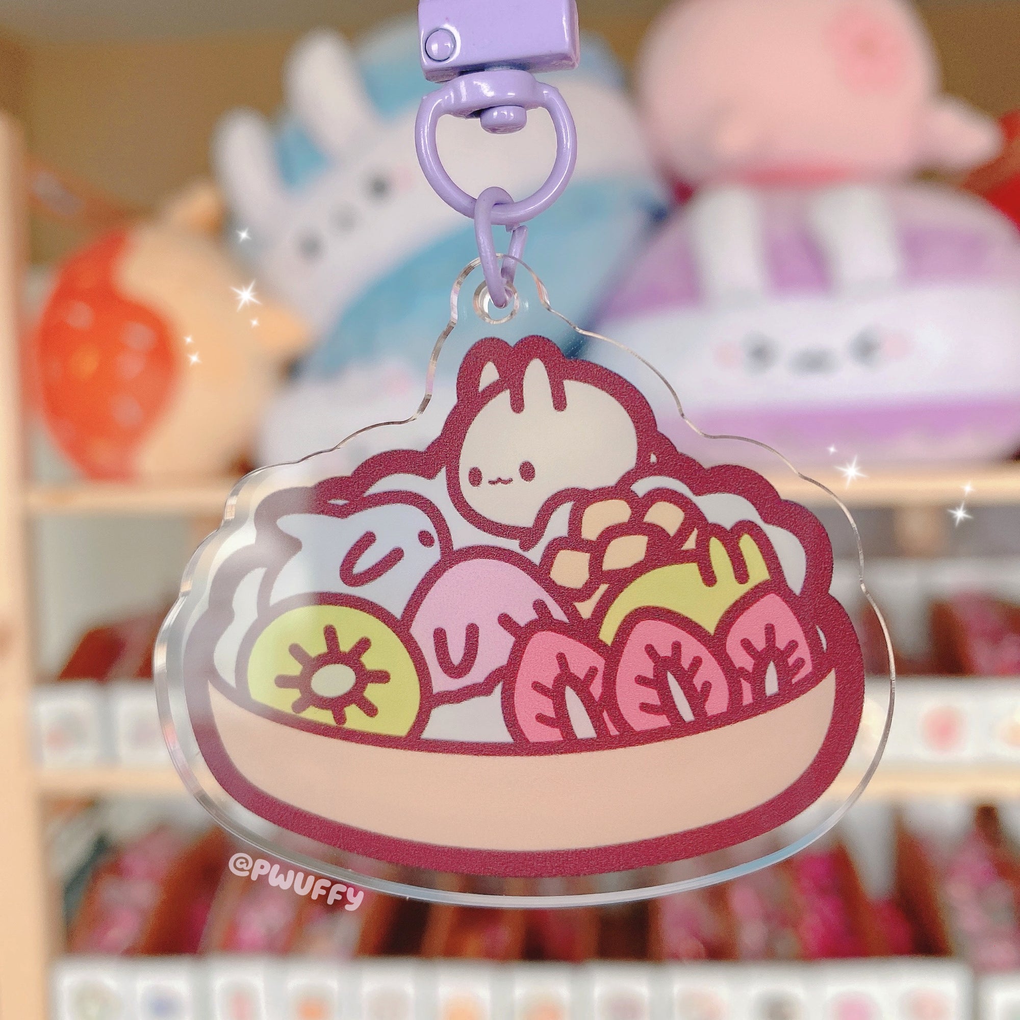 Shaved Ice Bunnies Acrylic Keychain