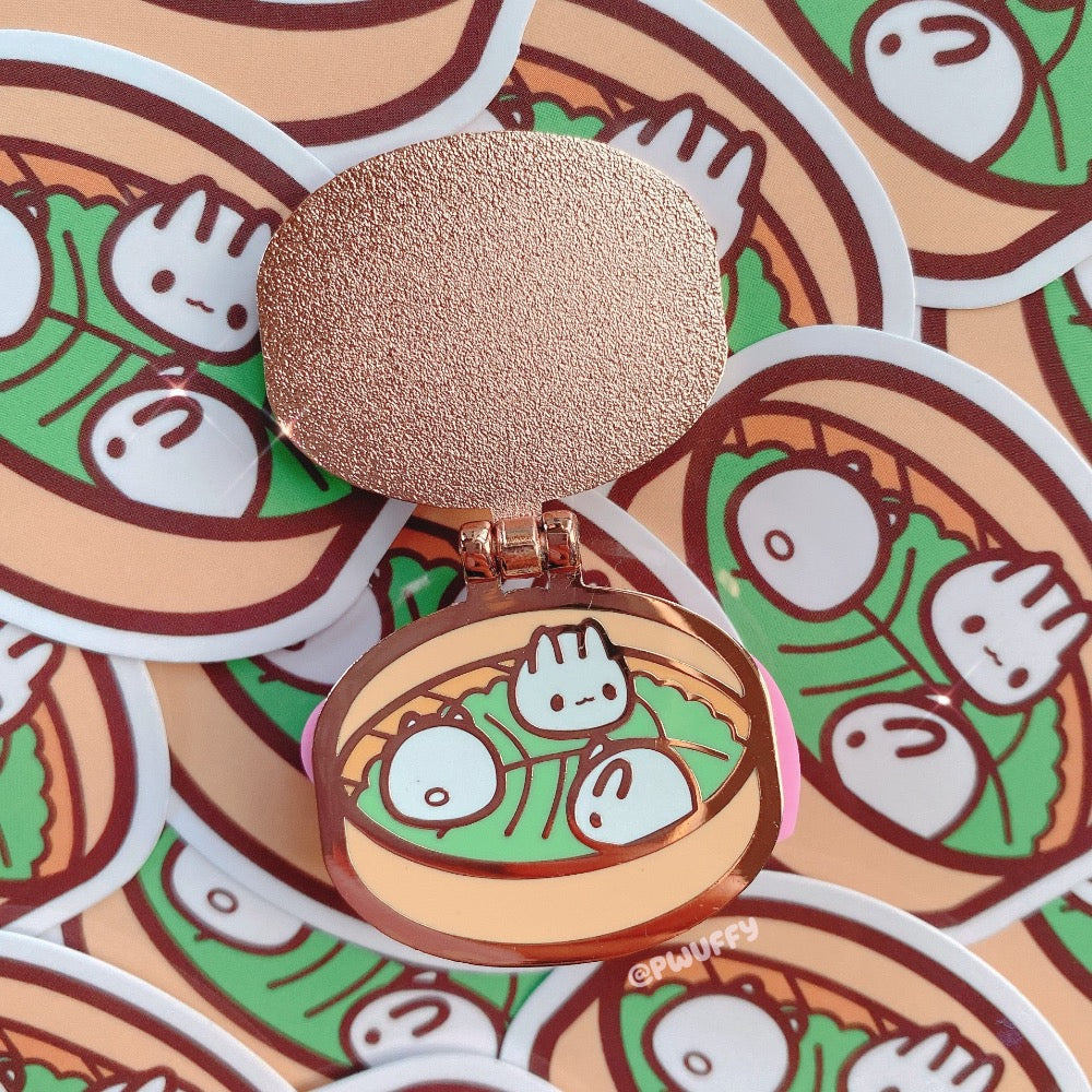 Open/Close Steamed Buns Enamel Pin