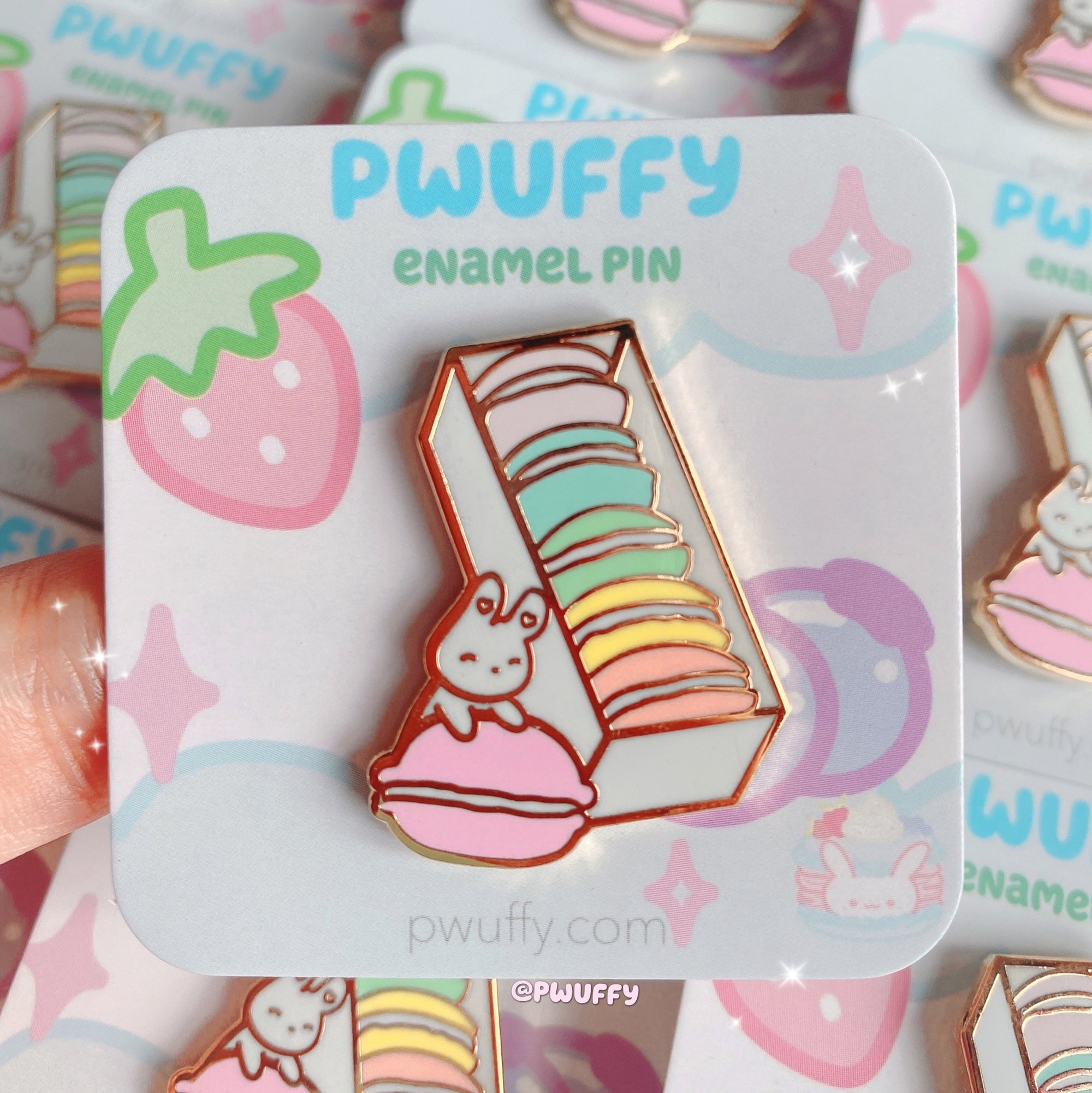 Macaron Box Bunny Enamel Pin