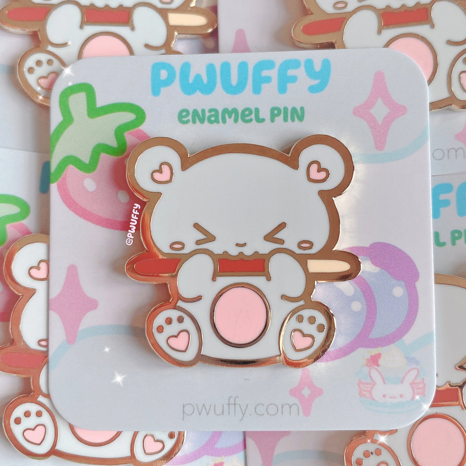 Choco Pocky Bear Enamel Pin