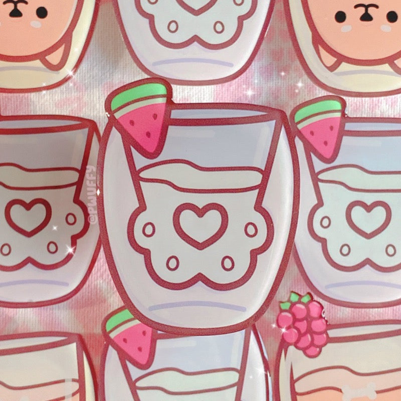 Watermelon Cat Paw Cup Phone Grip