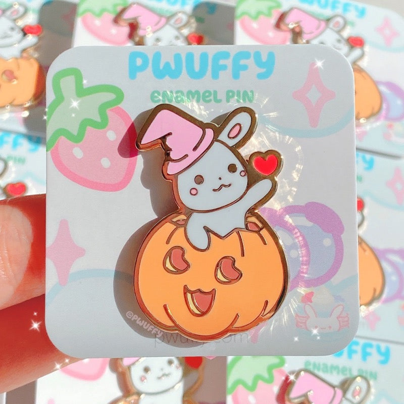 Pumpkin Bunny Enamel Pin