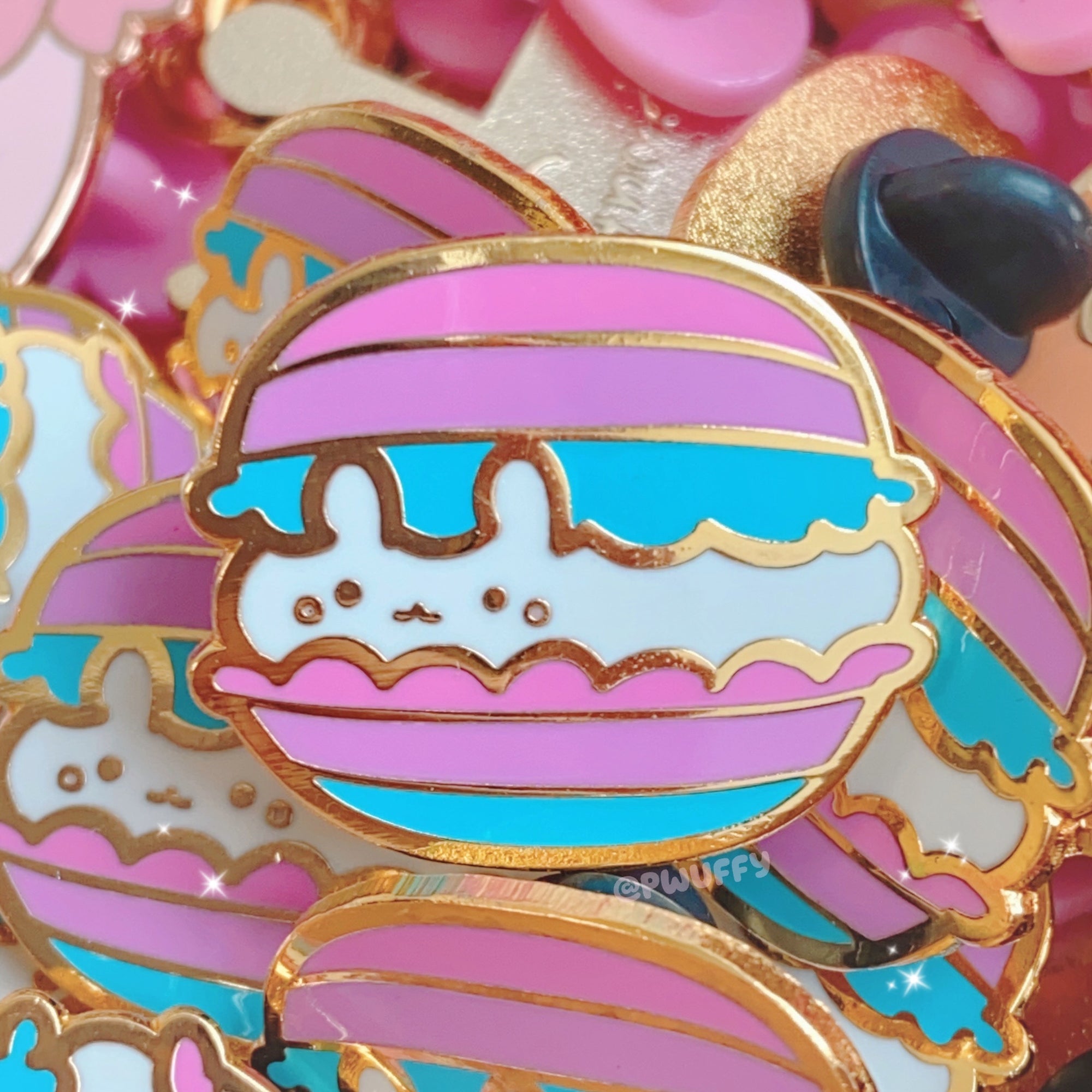 Macaron Bunny Bi Pride Pin