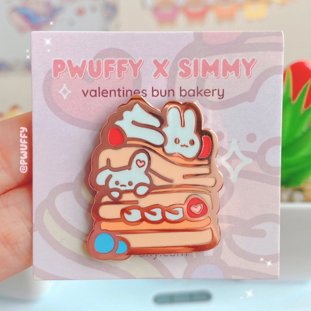 SET of 7 Bunny Bakery Enamel Pin Full Collection