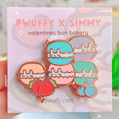 SET of 7 Bunny Bakery Enamel Pin Full Collection
