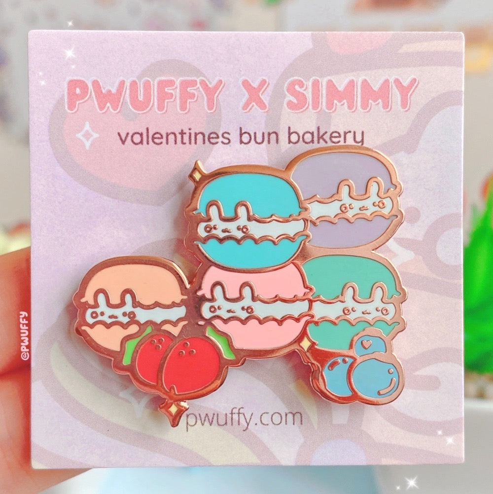 SET of 7 Bunny Bakery Enamel Pin Full Collection