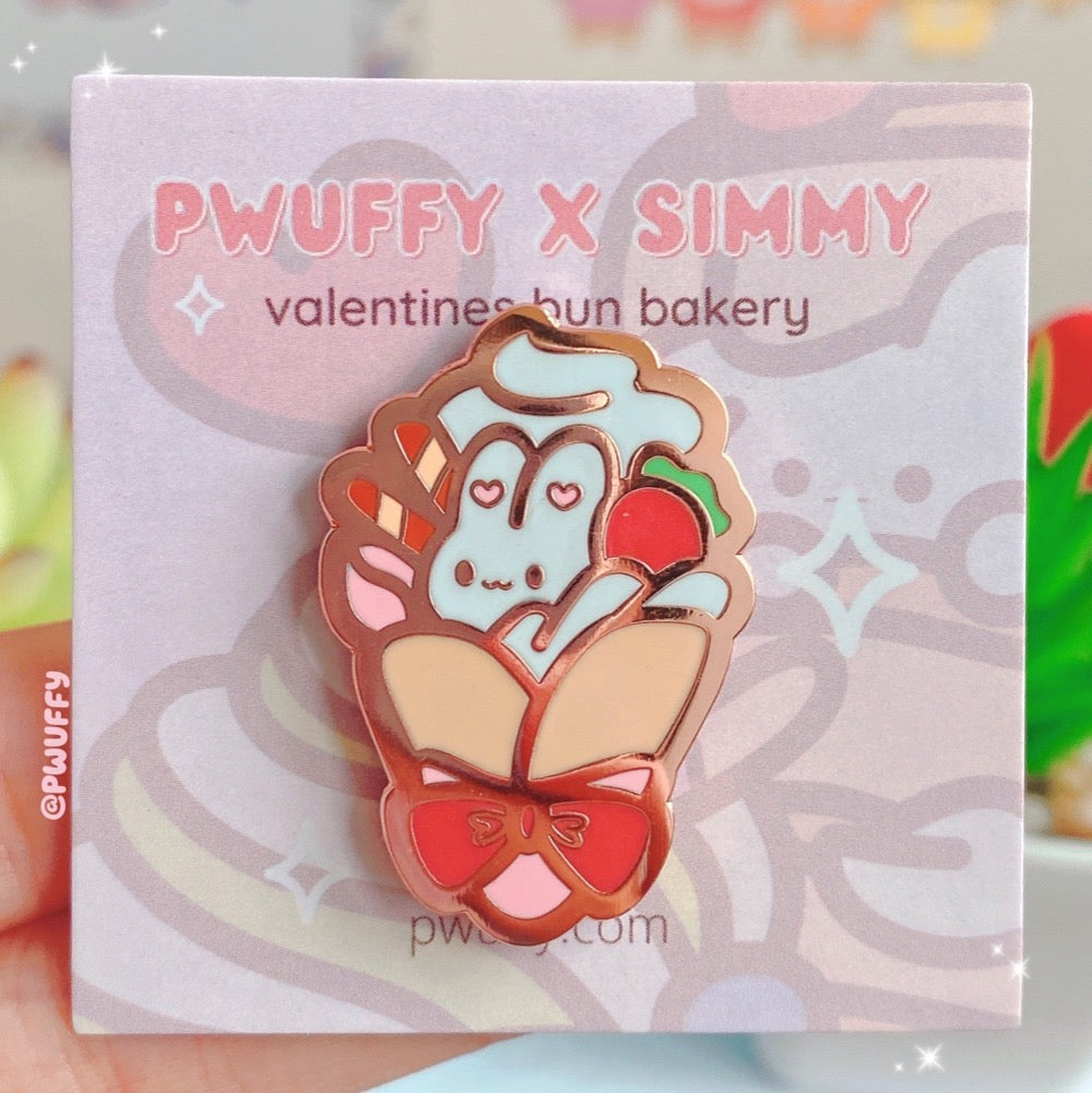 Crepe Bunny Bakery Enamel Pin