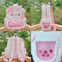 Strawberry Cow Boba Ita Backpack – Pwuffy