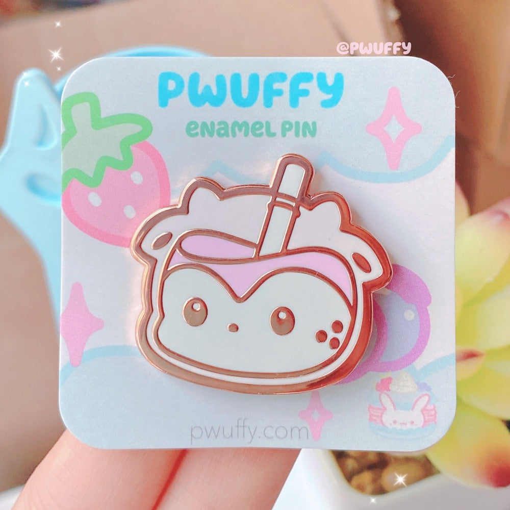 Taro Deer Milk Tea Enamel Pin