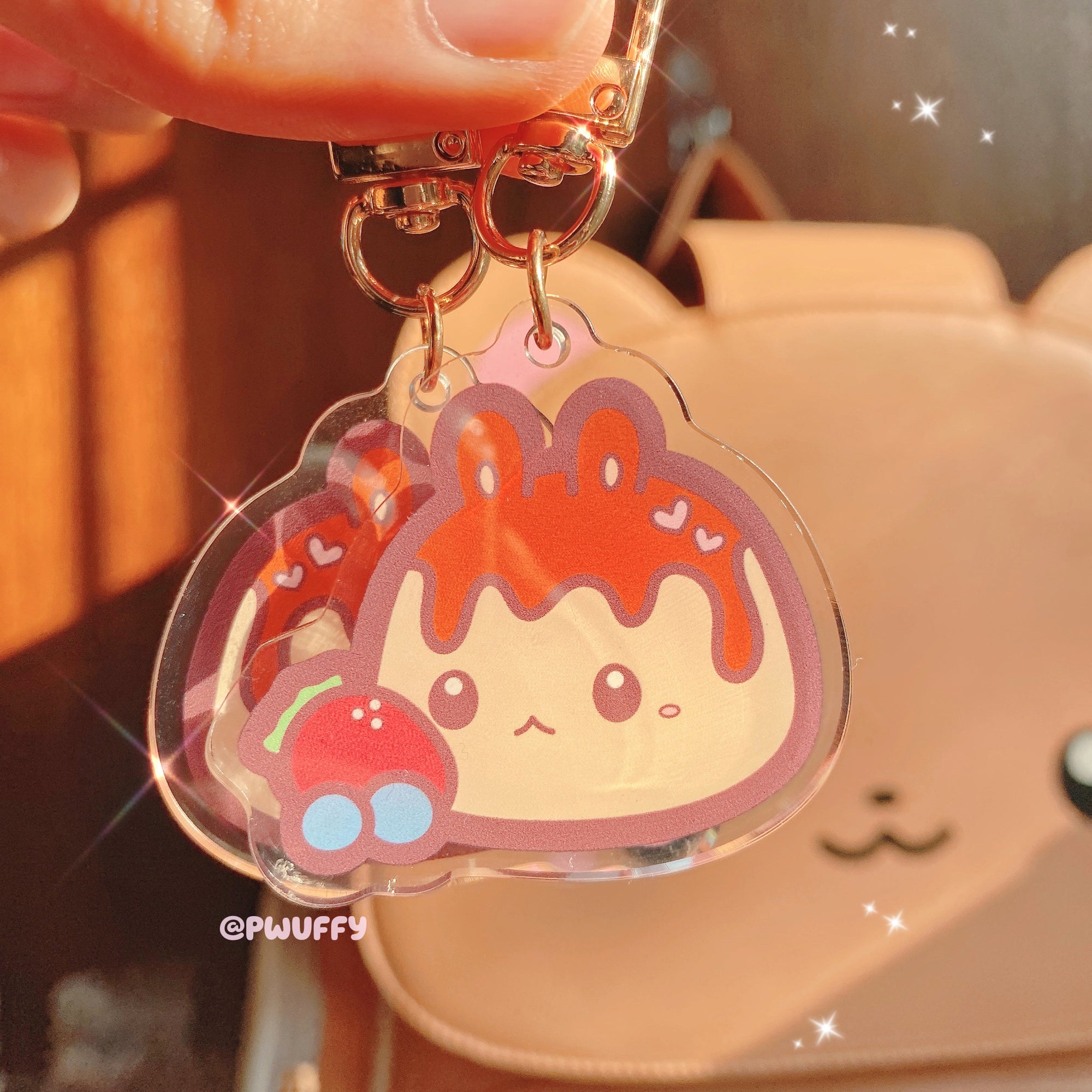 Pudding Bunny Acrylic Keychain