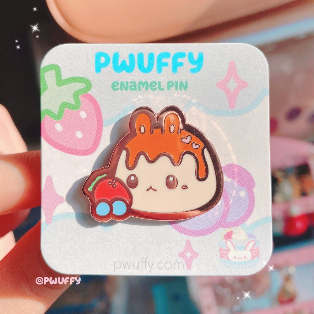 Pudding Bunny Enamel Pin