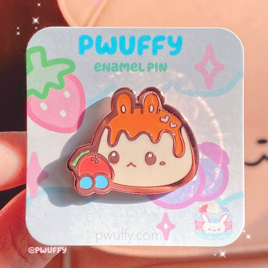 Pudding Bunny Enamel Pin