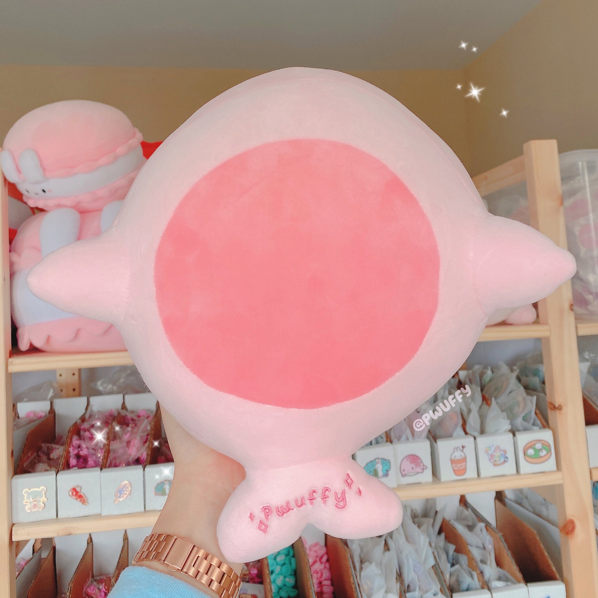 Pink Mochi Whale Plush